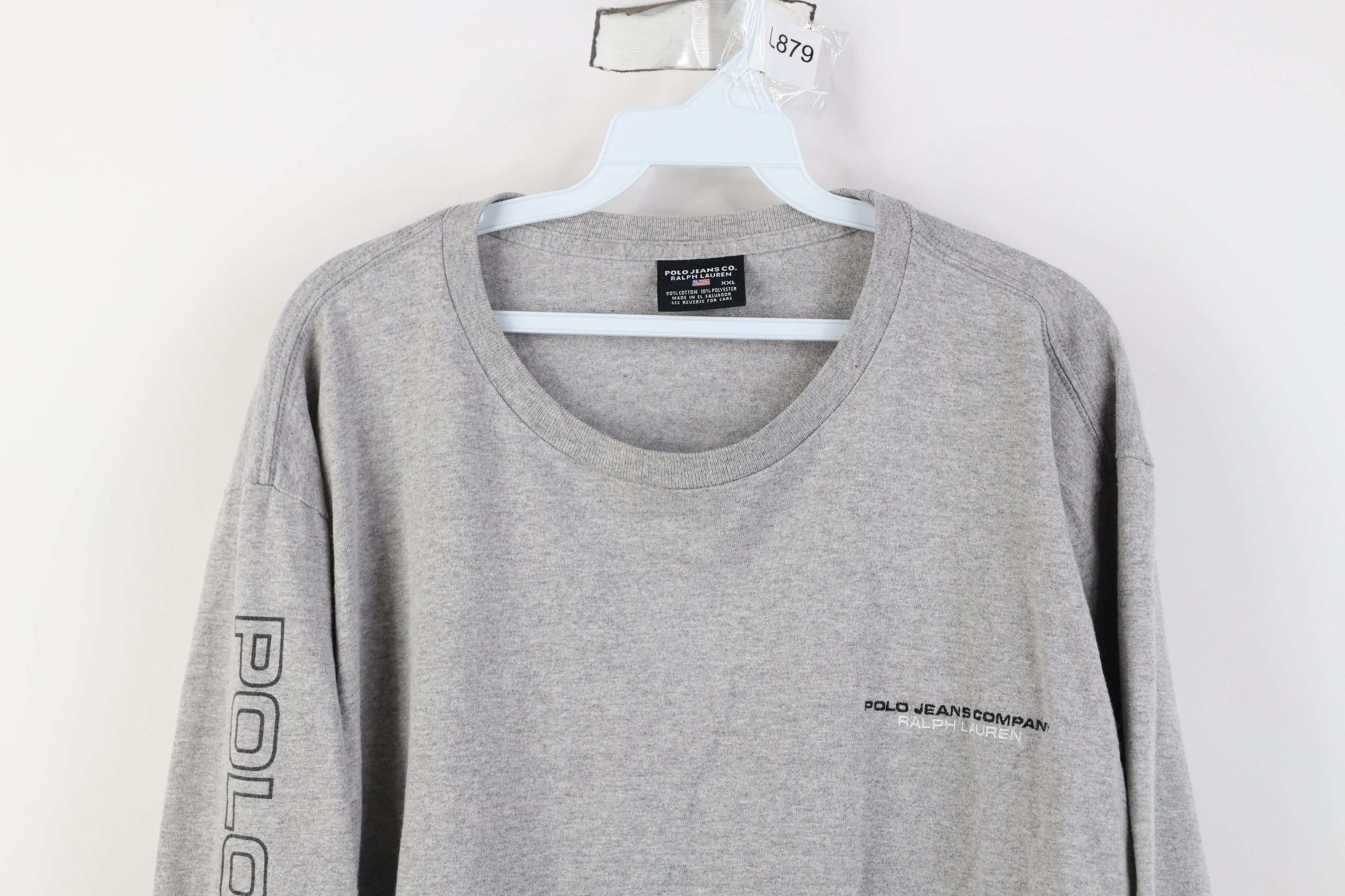 Ralph Lauren Vintage 90s Ralph Lauren Long Sleeve T-Shirt Heather Gray Size US XXL / EU 58 / 5 - 2 Thumbnail