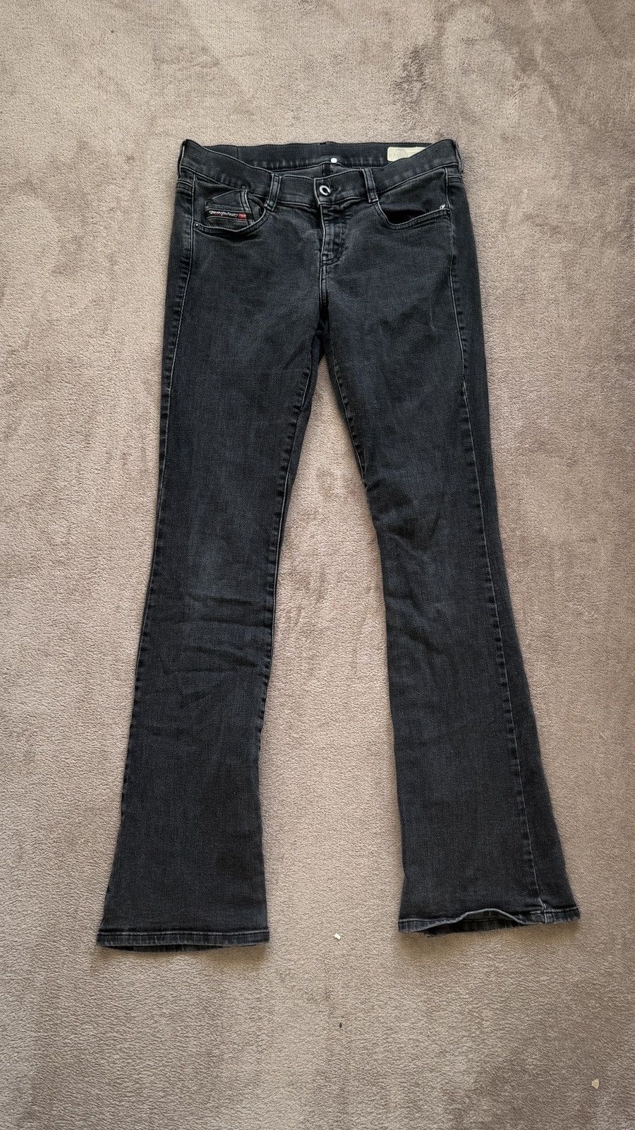 Diesel Flared Y2K Washed Sick Jeans grunge punk balenciaga