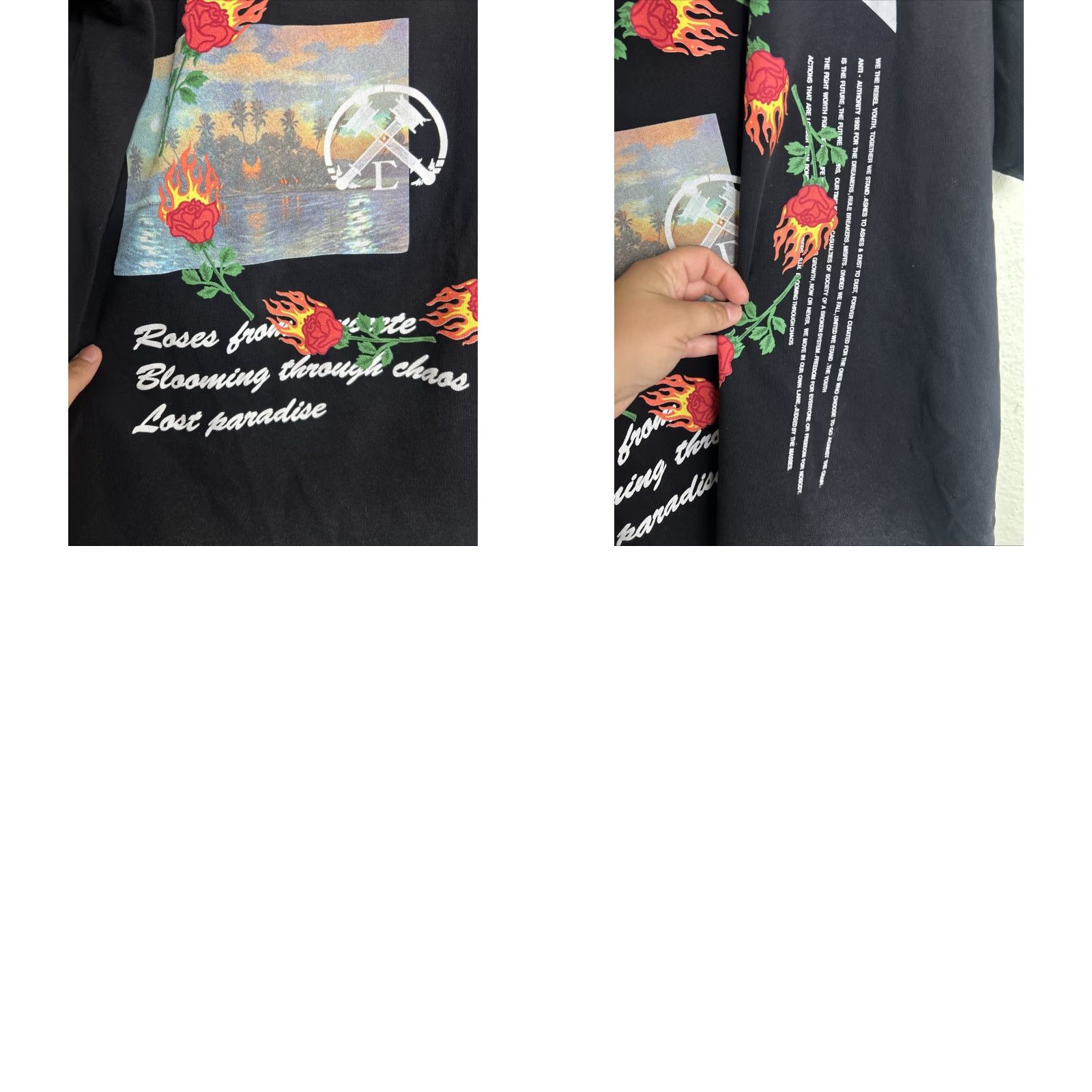 Vintage Civil Regime T-Shirt Mens Size M Black Crew Neck Short Sleeves Eternal Flames Rebel Shirt Size US M / EU 48-50 / 2 - 10 Thumbnail