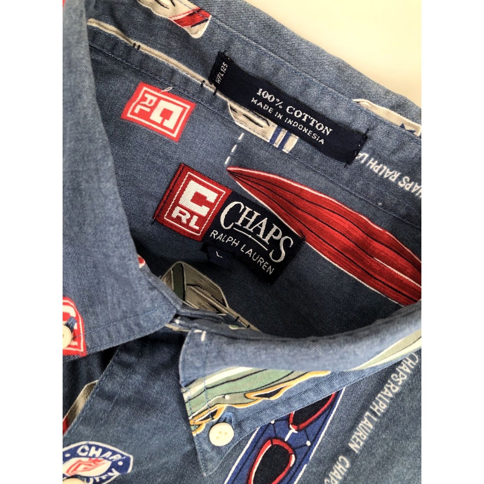 Ralph Lauren Chaps / Ralph Lauren All Over - Vintage Rowing Kayak Canoe Crew Mens L Shirt Size US L / EU 52-54 / 3 - 7 Thumbnail