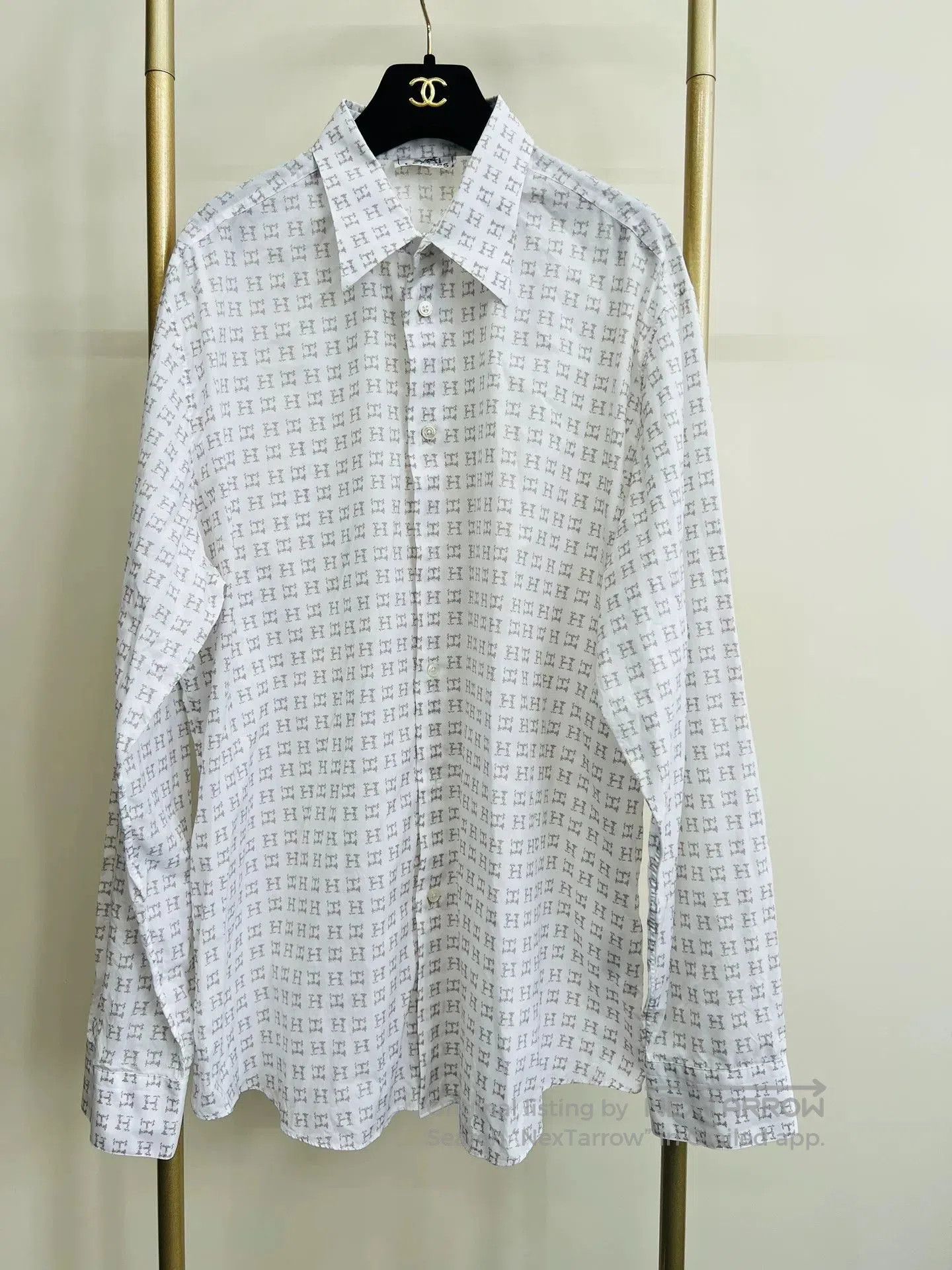 Hermes Hermes Monogram H Shirt Size 43. Size US XL / EU 56 / 4 - 1 Thumbnail