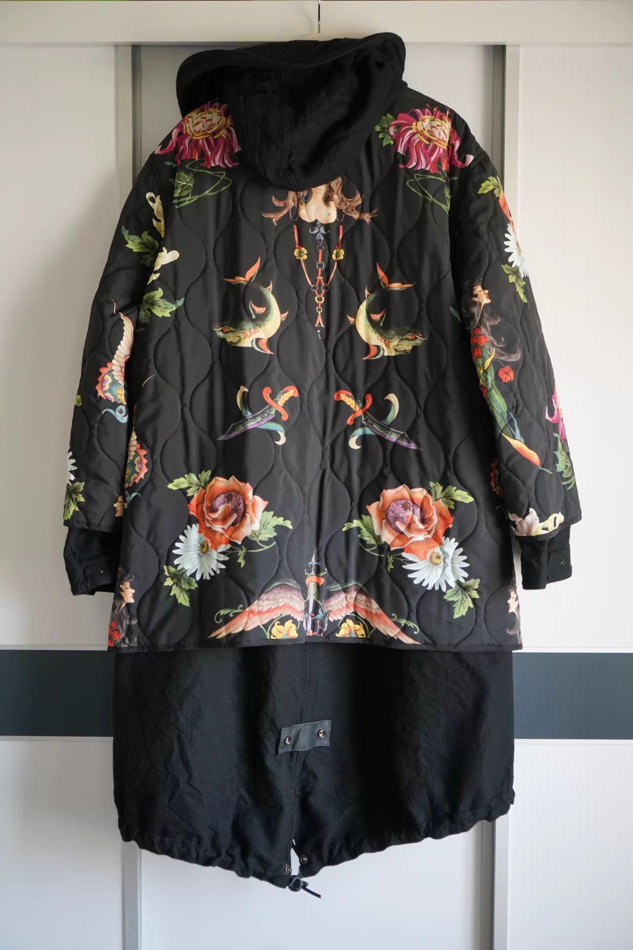Yohji Yamamoto Yohji Yamamoto 03AW PH 2sided Graffiti Wool Parka Size US L / EU 52-54 / 3 - 2 Thumbnail