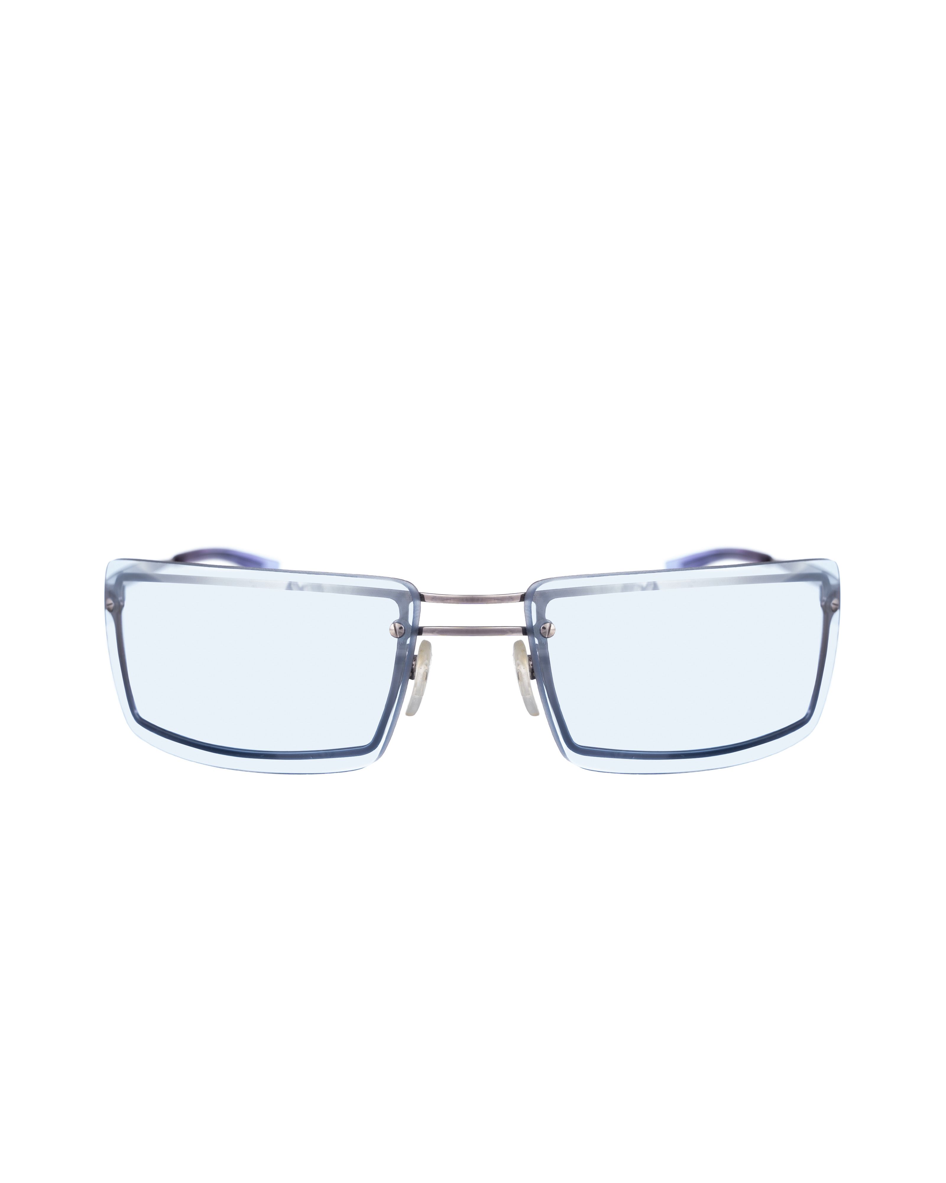 Valentino Oliver by Valentino '00s Blue Mirror Sheer Sunglasses Size ONE SIZE - 2 Thumbnail
