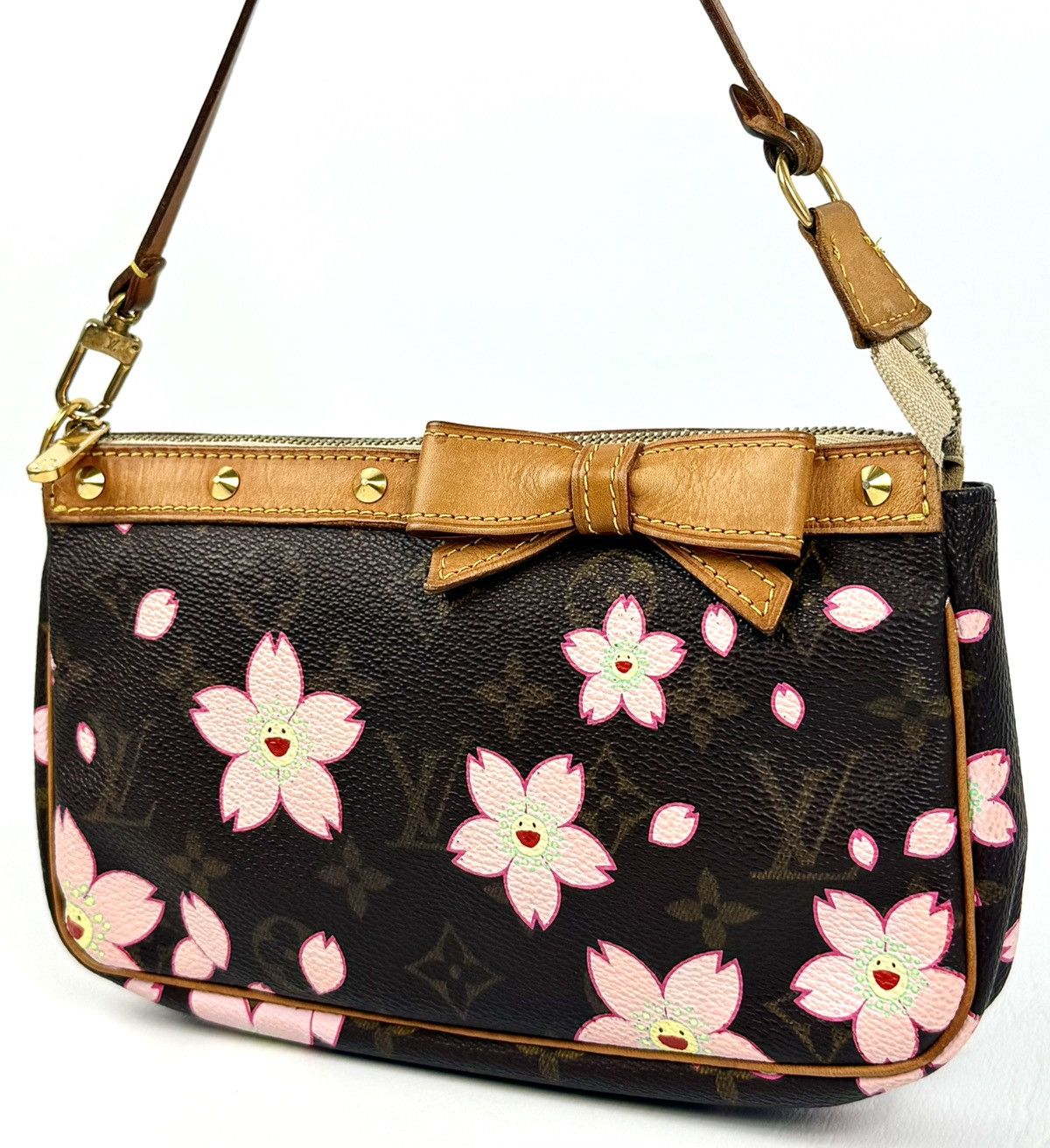 Louis Vuitton × Takashi Murakami Louis Vuitton - Murakami - SS/03 - Cherry Blossom - Pochette Size ONE SIZE - 7 Thumbnail