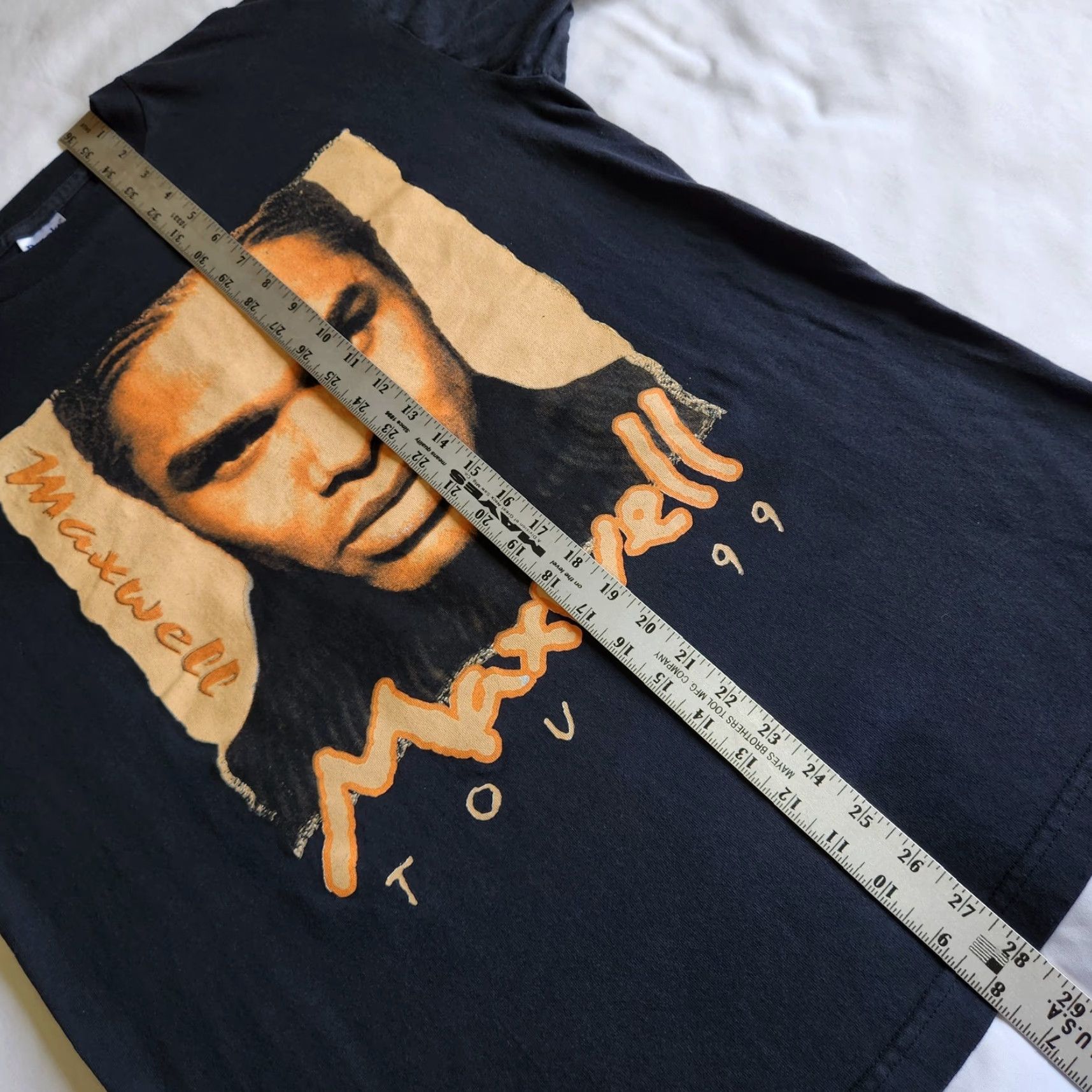 Brooks VINTAGE Maxwell Tour 99' Rare Music Concert Merch Black Lrg Graphic T-Shirt Tee Mens Shirt L 90s Music Hip Hop Graphic Double-Sided Size US L / EU 52-54 / 3 - 7 Thumbnail