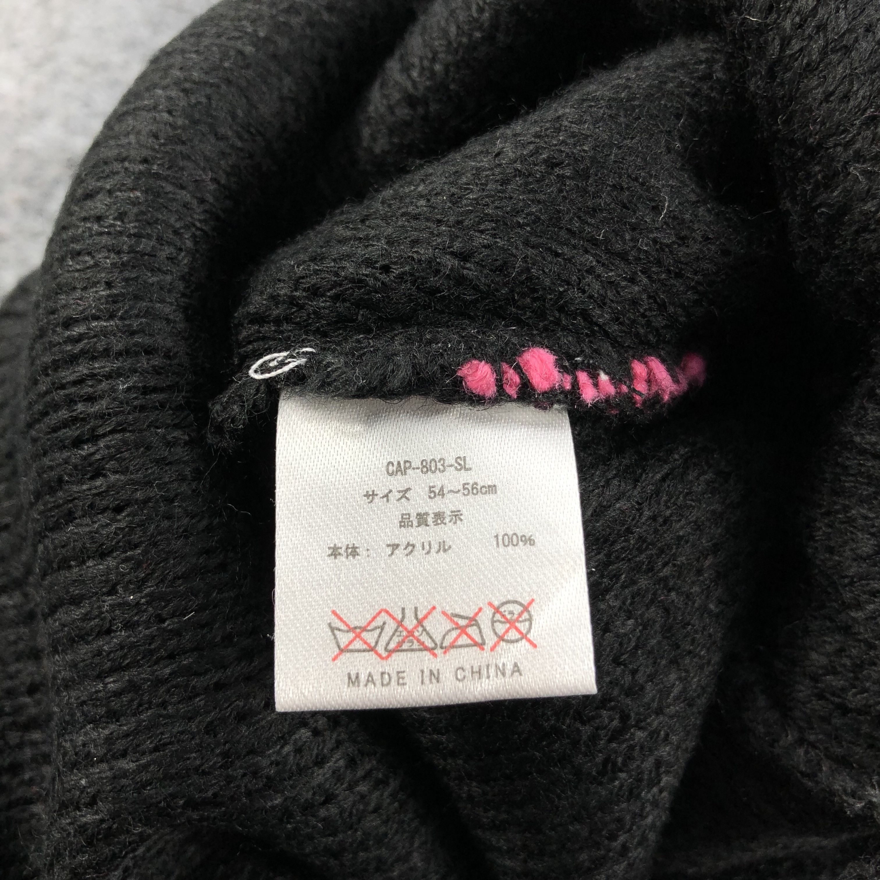 Vintage New York Pink Striped Bobble Beanie Snowcap Snow Hat B301 Size ONE SIZE - 6 Thumbnail