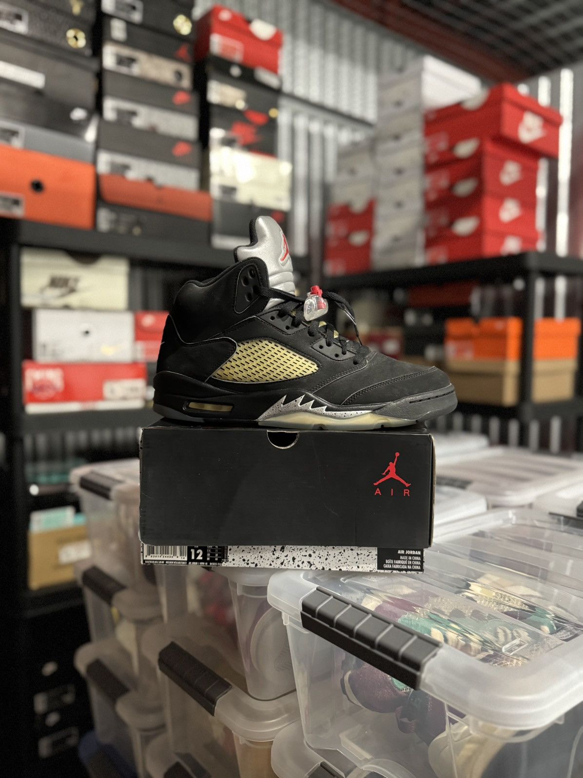 Jordan Brand Jordan 5 Retro OG Metallic Silver Size 12 Size US 12 / EU 45 - 1 Thumbnail