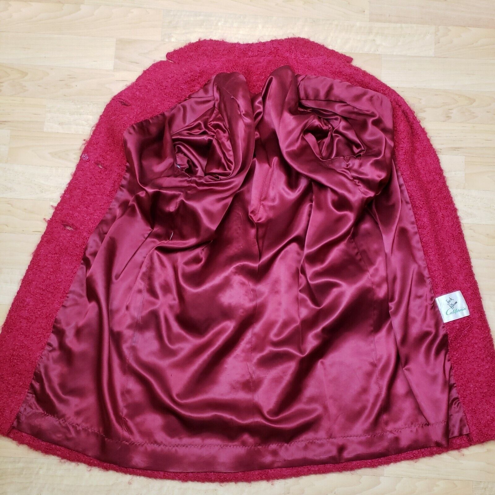 Vintage Vintage Jack Bloom Mohair Wool Boucle Coat Womens S Red Nubb Size S / US 4 / IT 40 - 10 Thumbnail