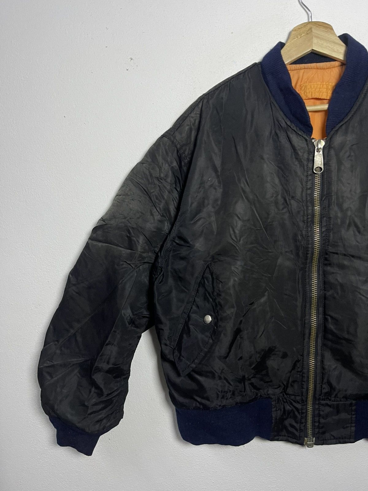 Vintage Vintage MA-1 flight Riversible Bomber Jacket Size US L / EU 52-54 / 3 - 3 Thumbnail