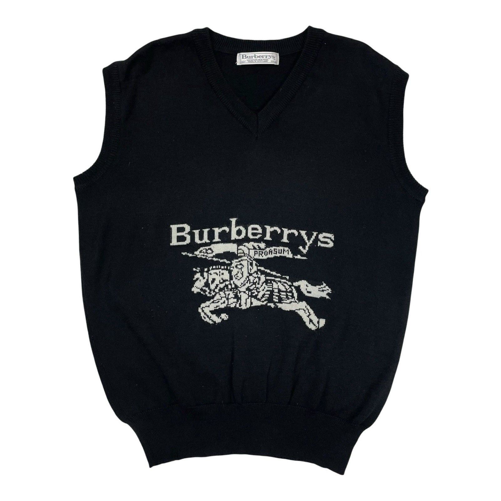 Burberry Vintage Burberry Knit Vest Sleeveless Jumper Small S Size US S / EU 44-46 / 1 - 1 Thumbnail