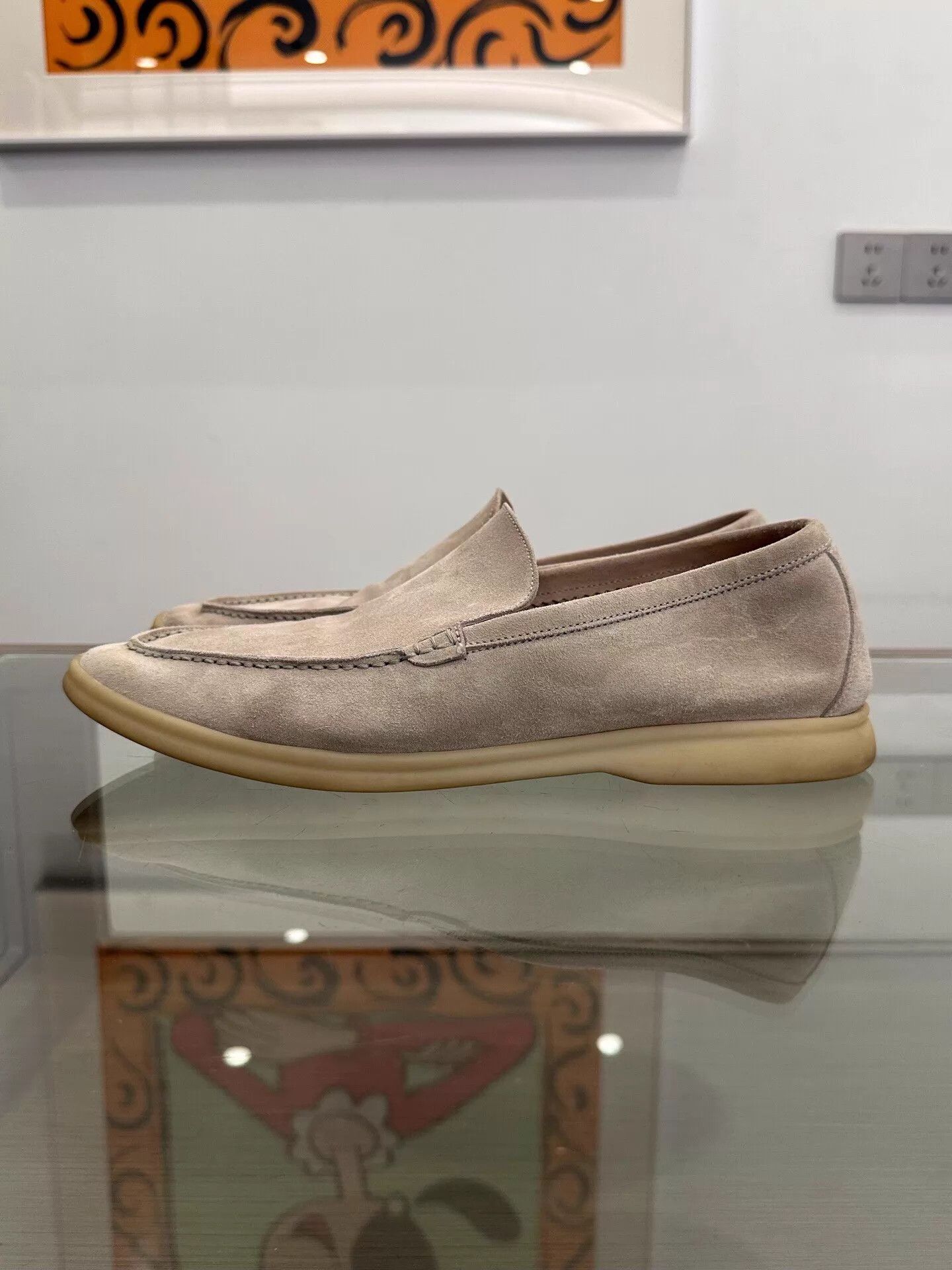 Loro Piana Loro Piana Men's Summer Walk Suede Loafer Flat Cream 42 Size US 9 / EU 42 - 4 Thumbnail
