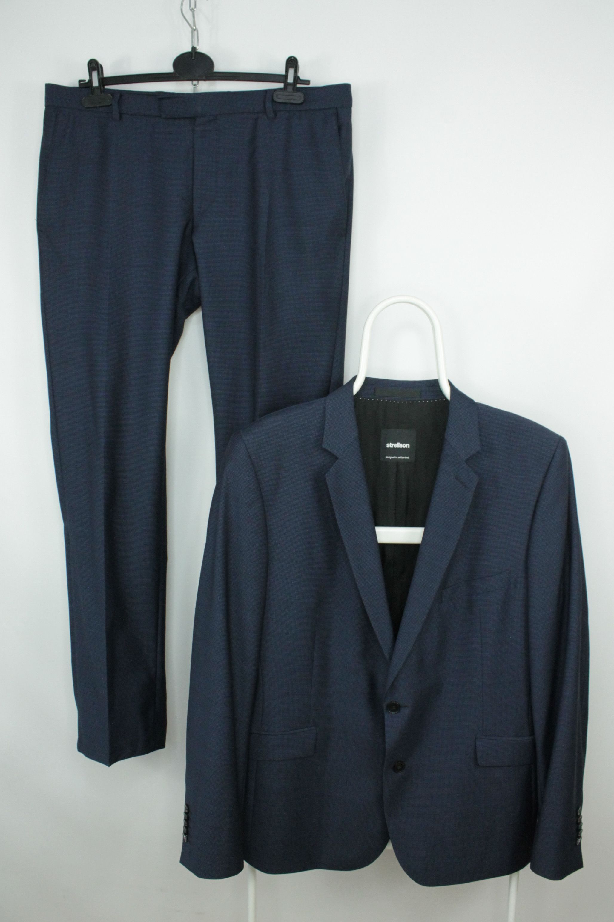 Strellson Strellson Allen/Mercer Slim Fit Blue Wool Formal Men's Suit Size 40R - 1 Thumbnail