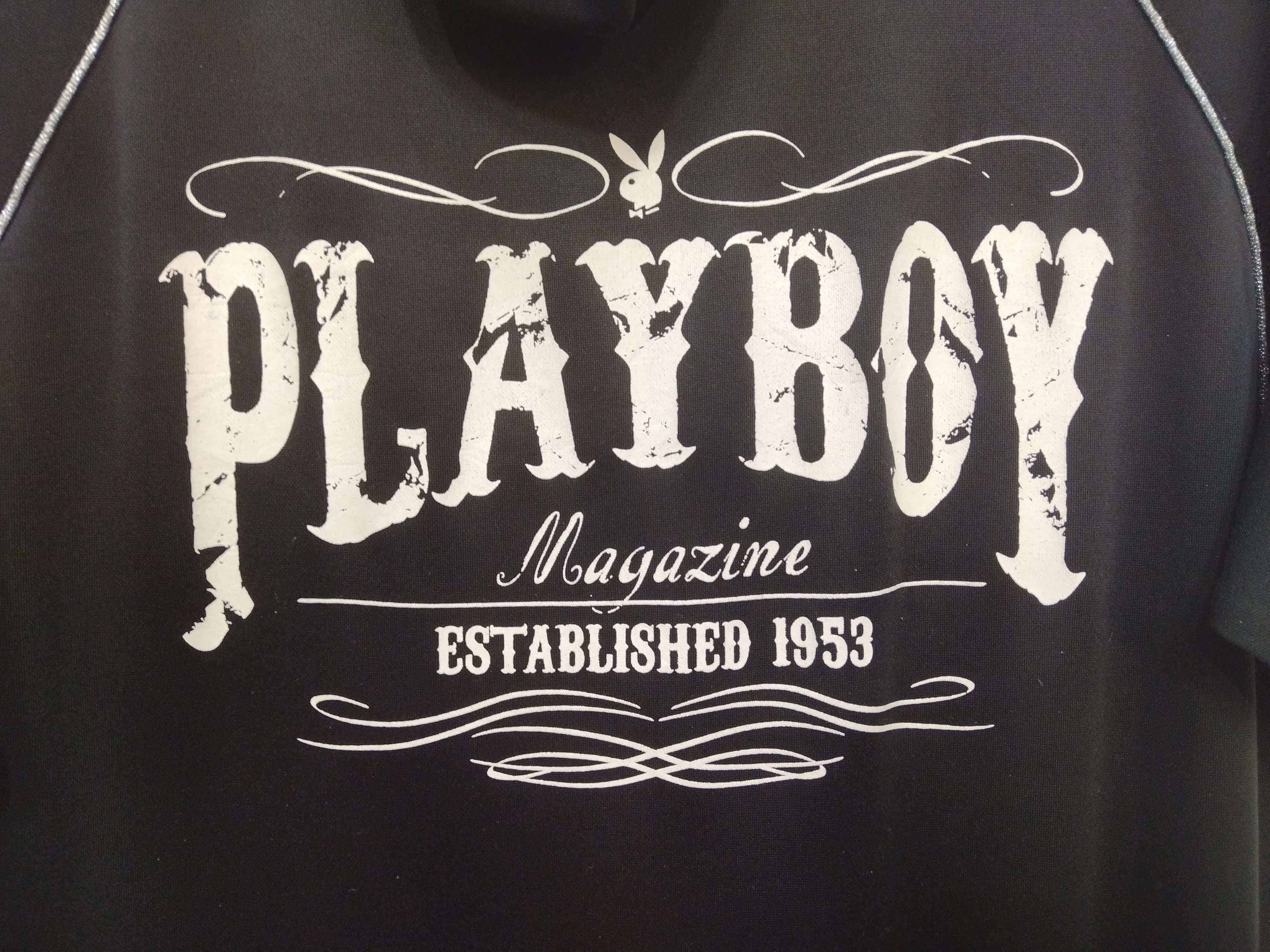 Playboy × Vintage 💥Hoodie S/sleeve zipper Playboy Nice big ori crack print Size L / US 10 / IT 46 - 11 Thumbnail