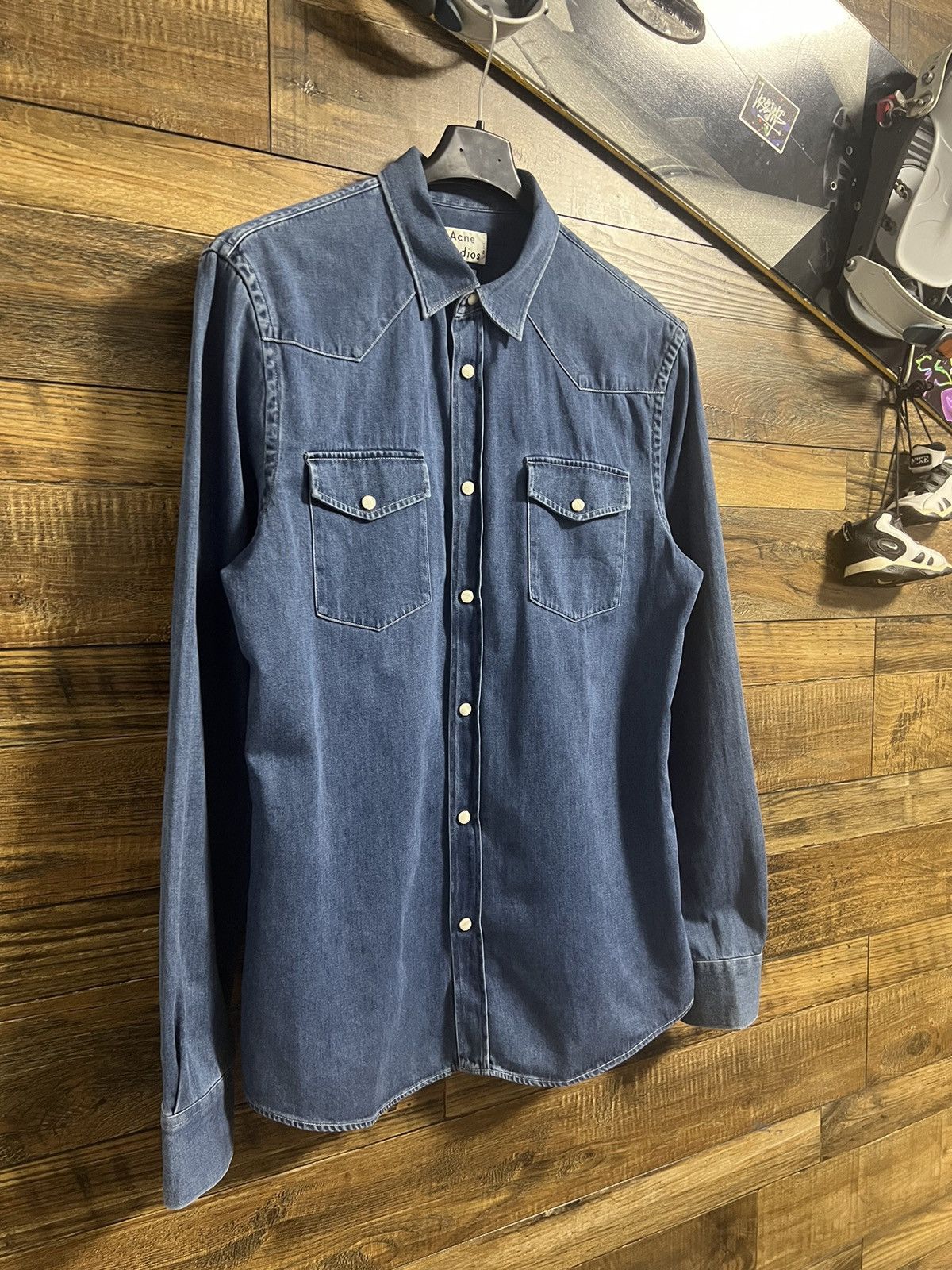 Acne Studios ACNE STUDIOS Denim Western Button Up Shirt Long Sleeve Size US M / EU 48-50 / 2 - 4 Thumbnail