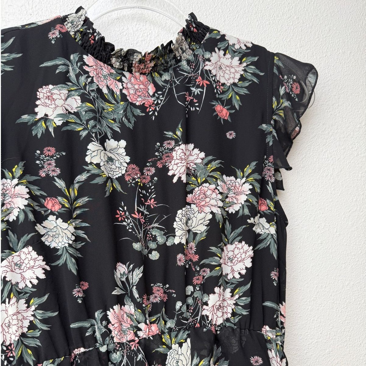 Other Laissez Faire Floral Midi Smocked Neck Ruffle Sleeveless Size S / US 4 / IT 40 - 7 Thumbnail