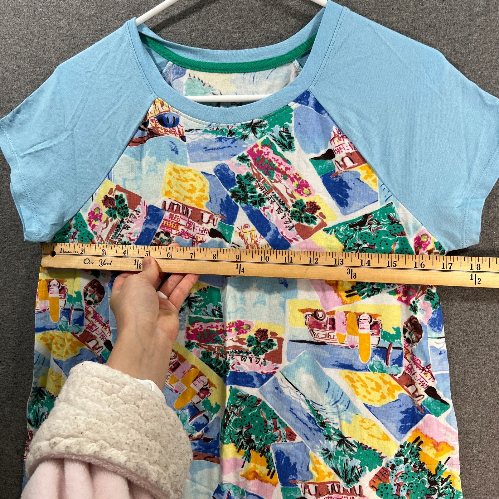 Other Cuddl Duds Cotton Core Raglan Sleep Shirt LightBlue Size XS / US 0-2 / IT 36-38 - 7 Thumbnail