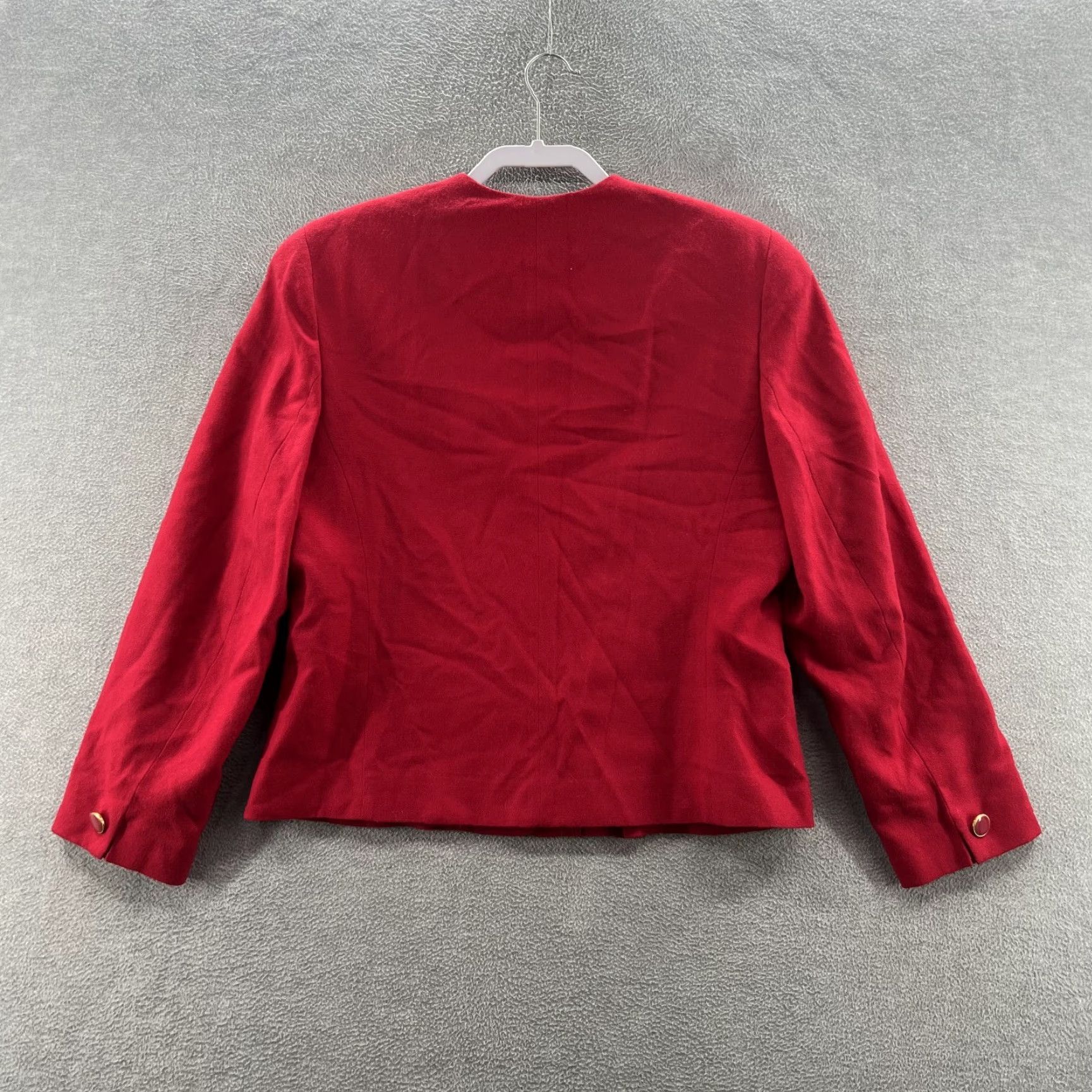 Pendleton Pendleton Blazer Womens 12 Red 100% Wool Cropped Yellow Label Vest? Size XL / US 12-14 / IT 48-50 - 2 Thumbnail