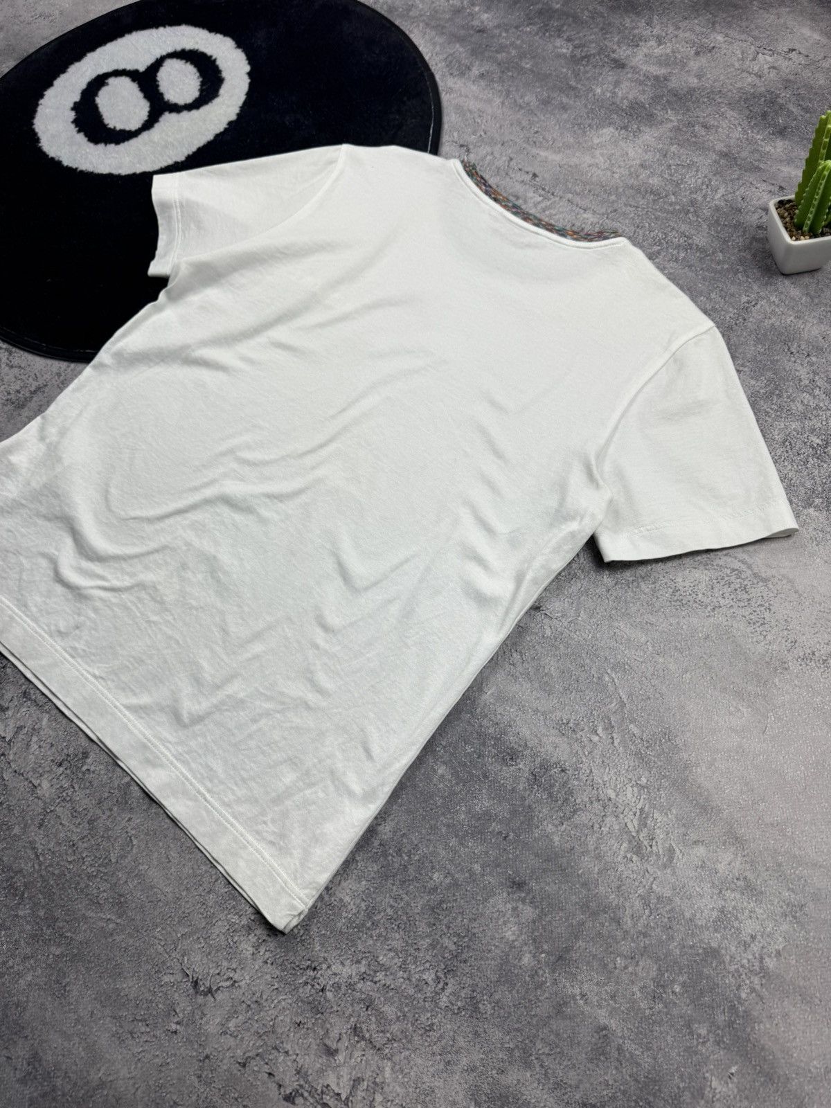 Missoni Missoni Logo T-shirt w/ Signature Space-Dye Knit Collar Size US S / EU 44-46 / 1 - 14 Thumbnail