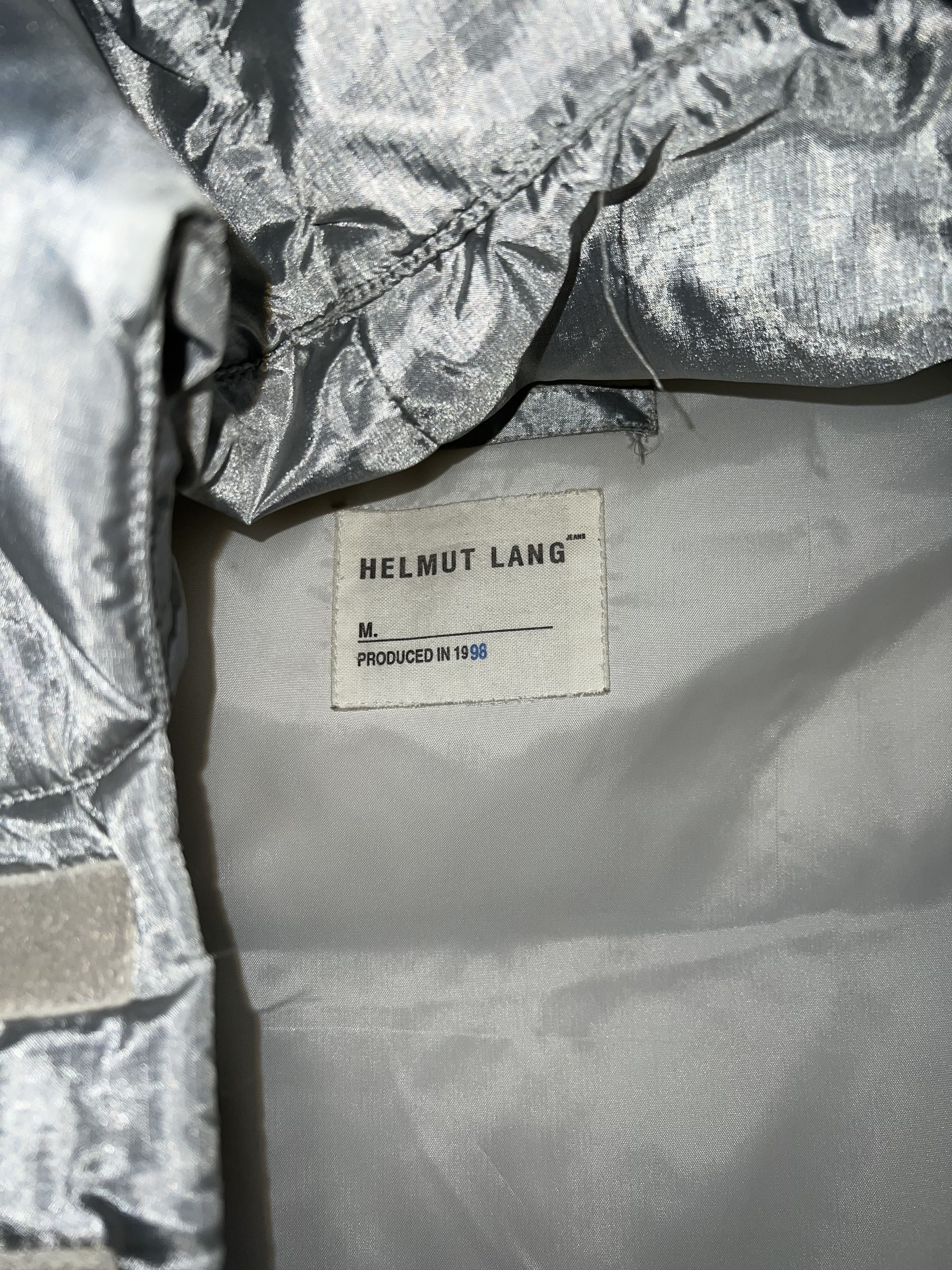Helmut Lang HELMUT LANG aluminum blend nylon goose puffer 54 Size US L / EU 52-54 / 3 - 7 Thumbnail