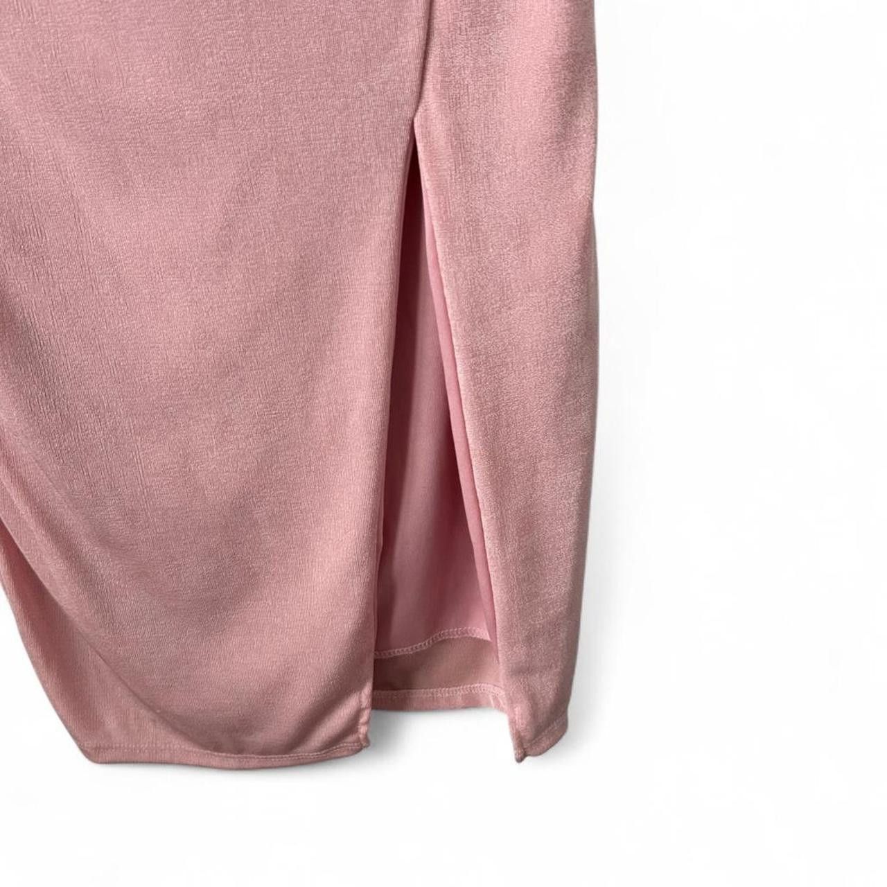 Other 21 Saints Pink Satin Slip Midi Dress Size S / US 4 / IT 40 - 3 Thumbnail