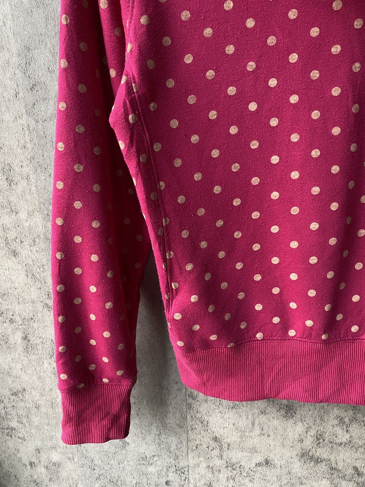 Japanese Brand Polkadot Faux Fur Design Hoodie