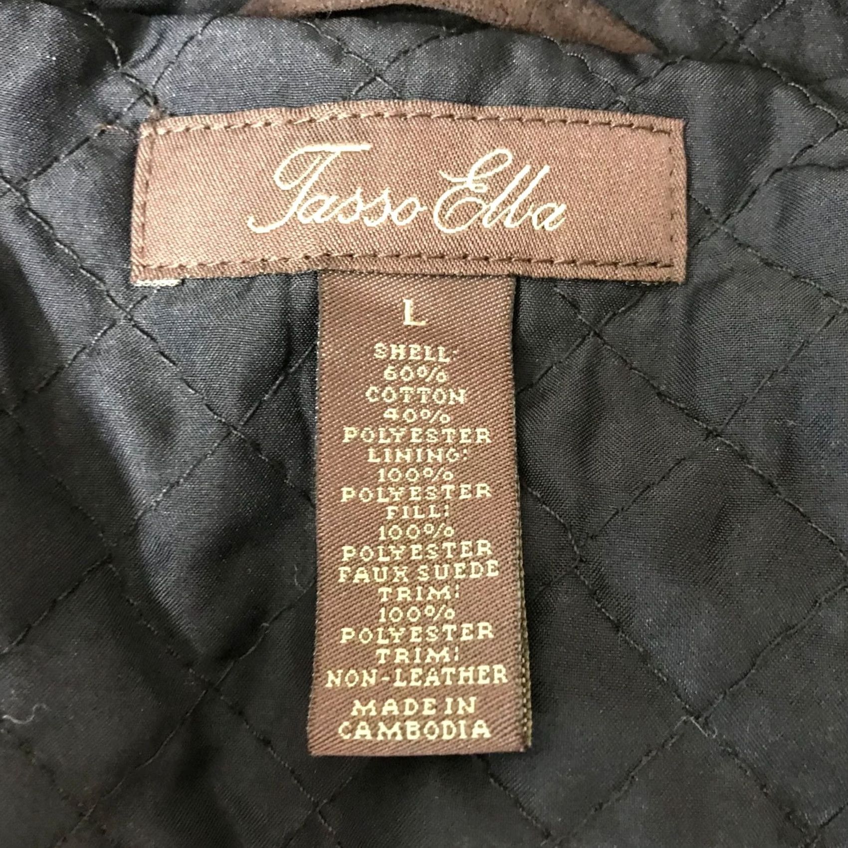 Tasso Elba Tasso Elba Mens Large Black Tan Full Zip Lined Sweater Jacket Size US L / EU 52-54 / 3 - 6 Thumbnail