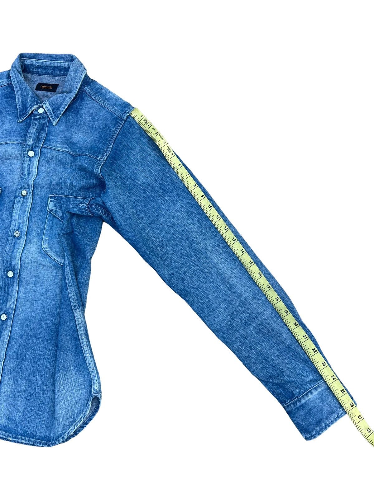 Chimala Chimala Japan Rips Distressed Denim Western Shirt Size US S / EU 44-46 / 1 - 4 Thumbnail