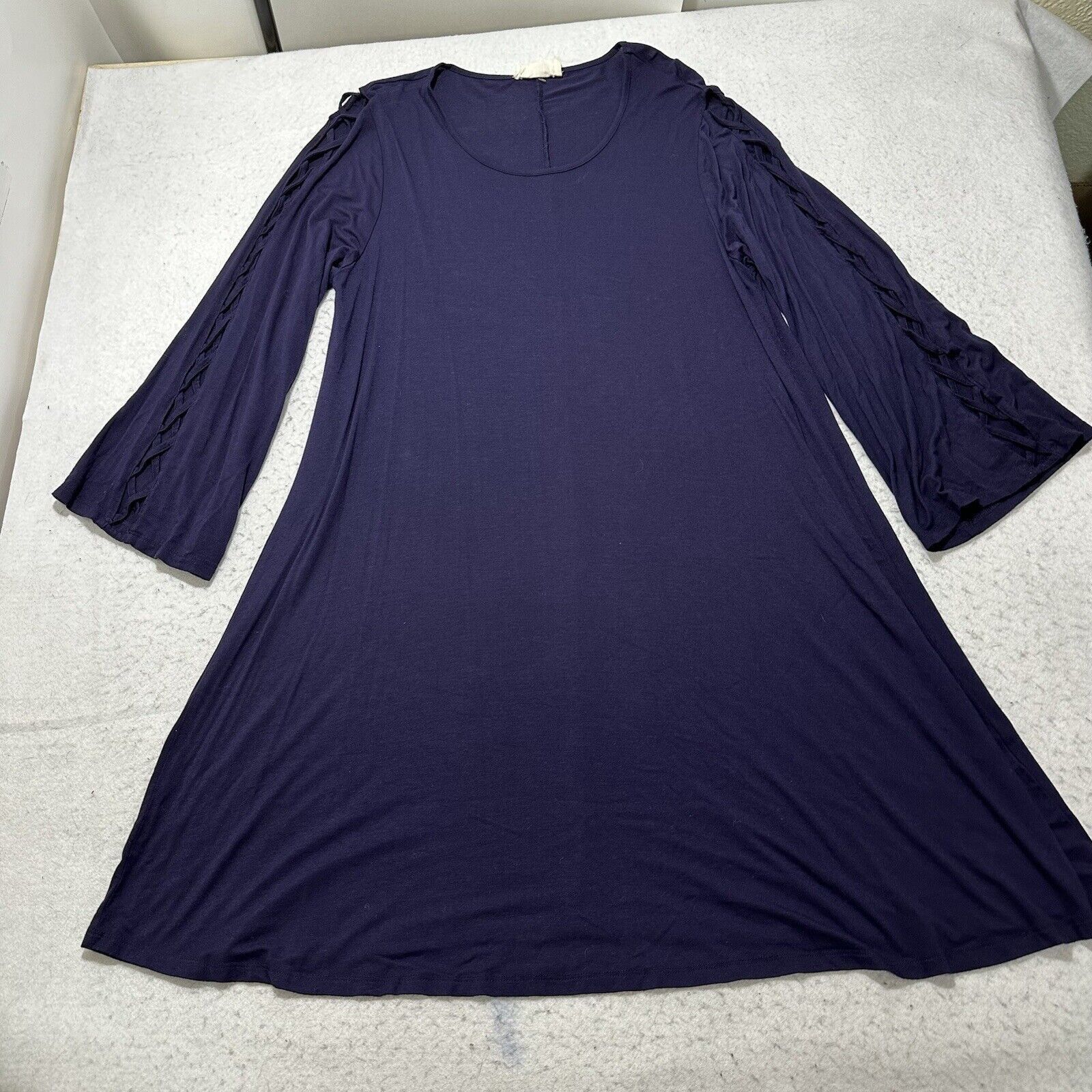 Other Just Found 1X A-Line Dress Strappy Sleeve Purple Lace Size XL / US 12-14 / IT 48-50 - 1 Thumbnail