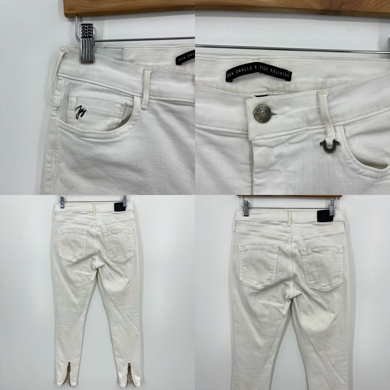 True Religion True Religion Jeans Women s 30 White Joan Smalls Mid Rise Halle Stretch Skinny Grailed