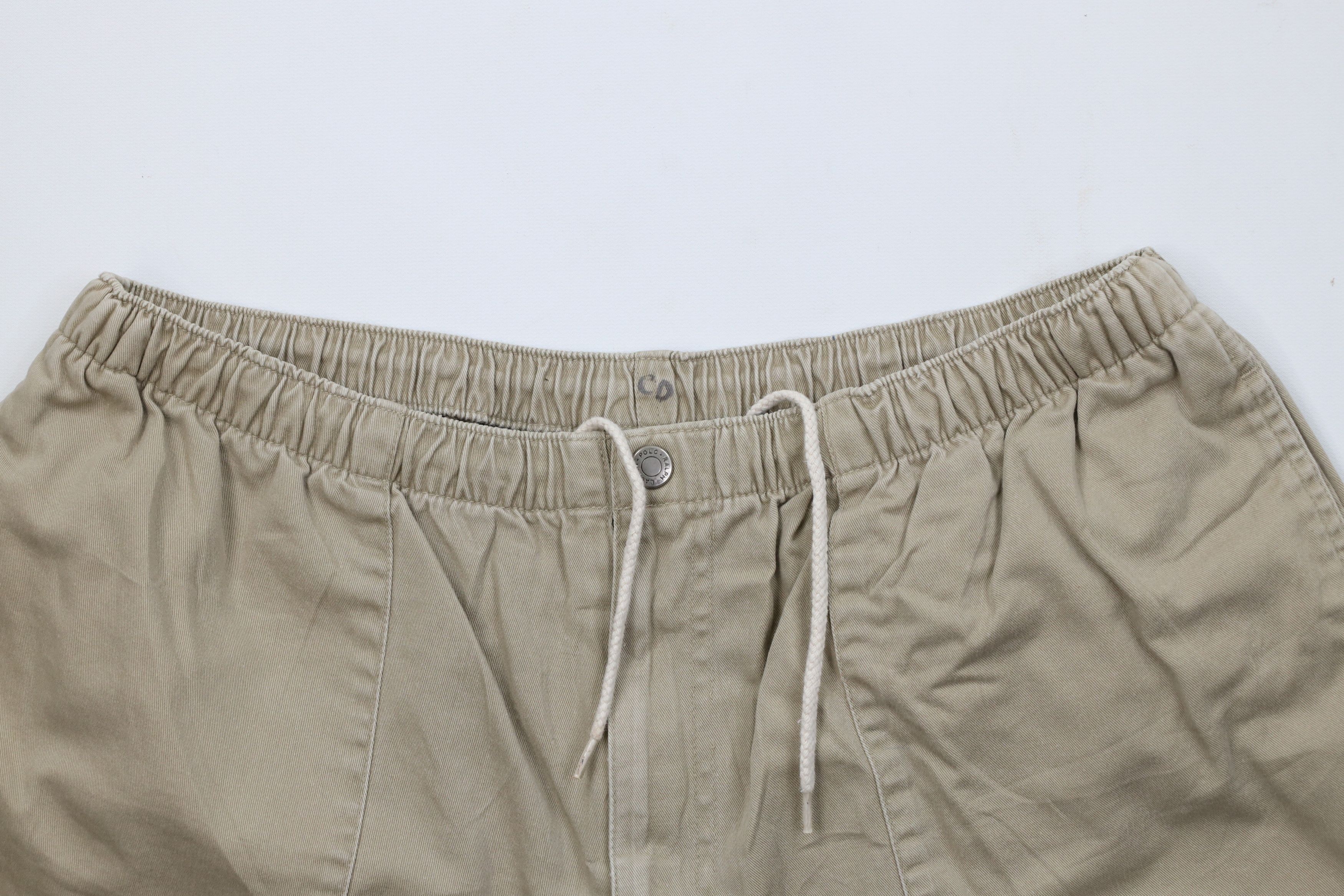 Ralph Lauren Vintage 90s Ralph Lauren Above Knee Shorts Beige Cotton Size US 36 / EU 52 - 2 Thumbnail