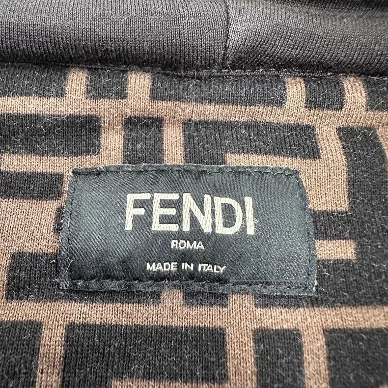 Fendi Fendi Logo full print casual hooded long sleeve Size US XL / EU 56 / 4 - 3 Thumbnail