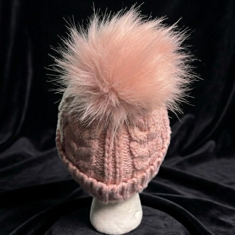 Other Pink Knitted Pom Beanie Size ONE SIZE - 4 Thumbnail