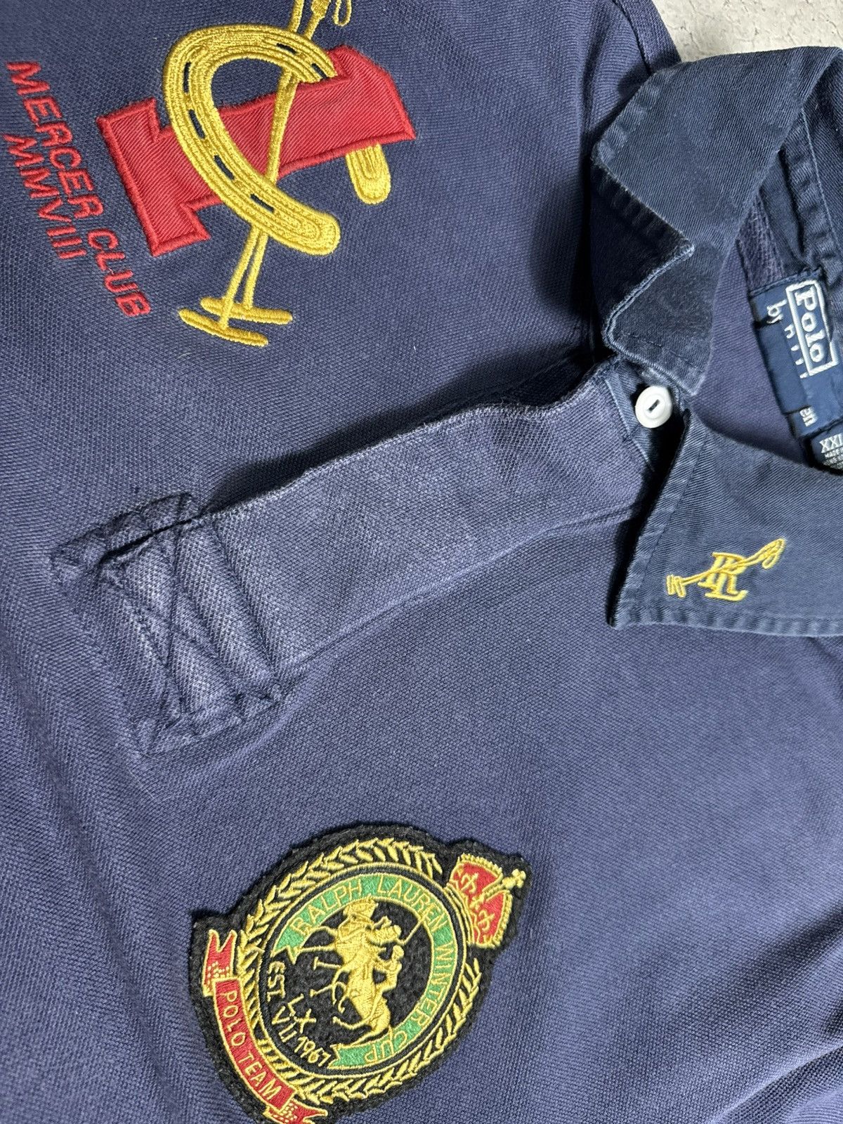 Polo Ralph Lauren Polo Ralph Lauren Vintage Mercer Club Polo Shirt Size US XXL / EU 58 / 5 - 11 Thumbnail