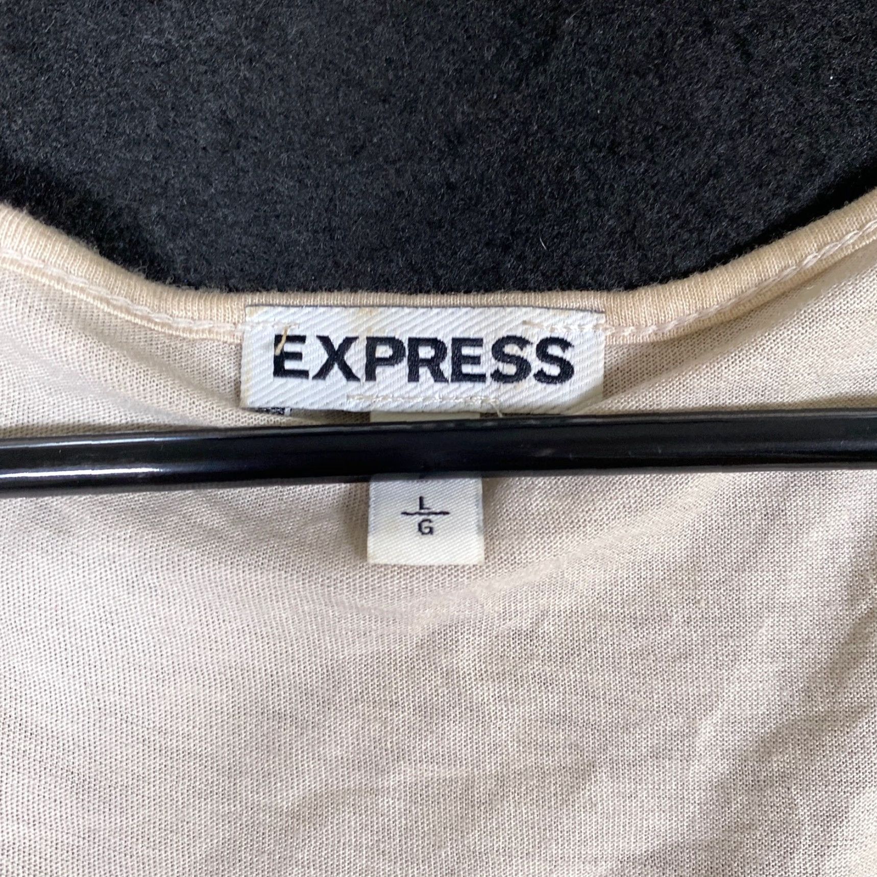 Express Express Womens Tank Tan Metallic Embroidered Scoop Neck Stretch Large Size L / US 10 / IT 46 - 4 Thumbnail