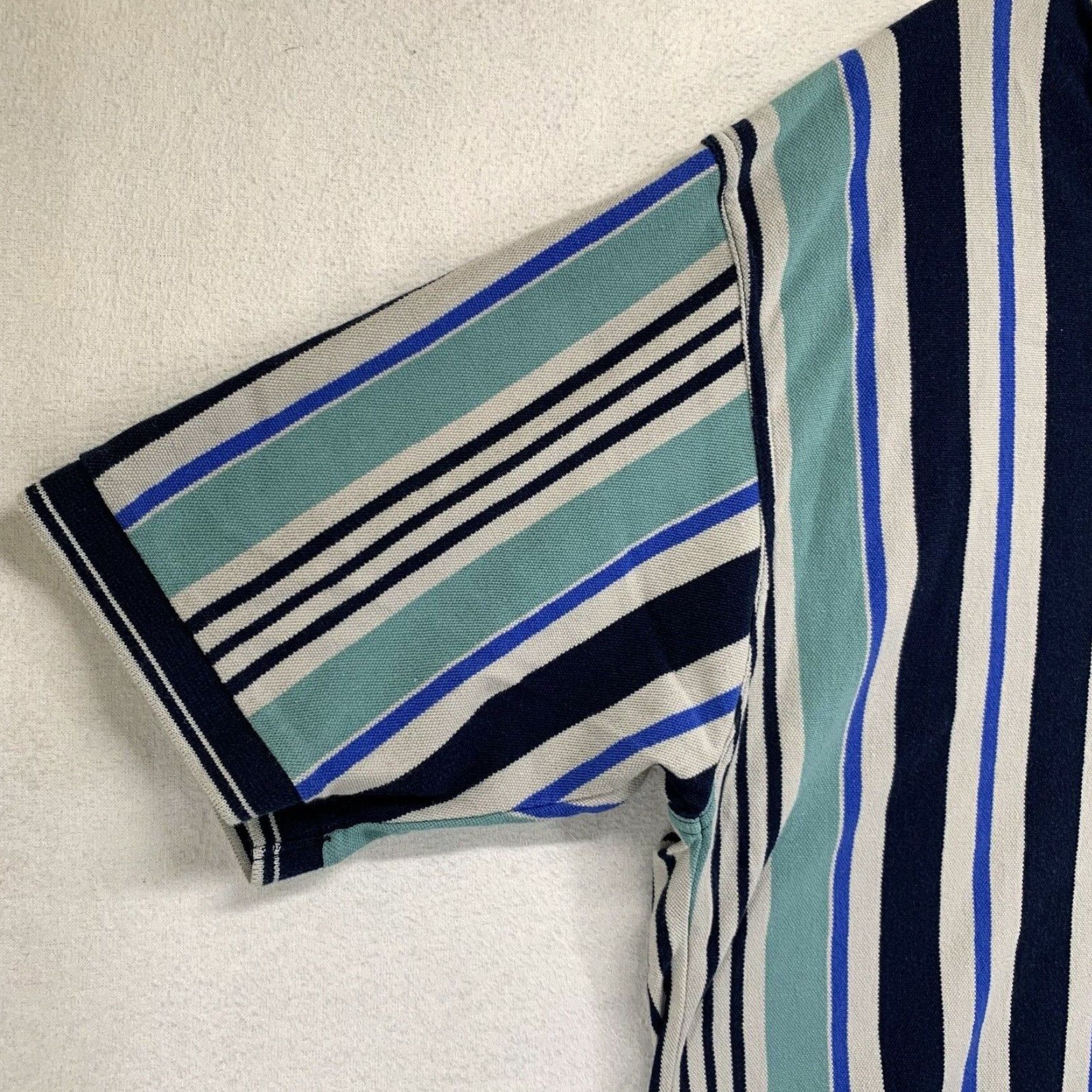 Arrow VINTAGE Tournament by Arrow Polo Shirt Mens Medium Long Striped Golf Shirt Size US M / EU 48-50 / 2 - 3 Thumbnail