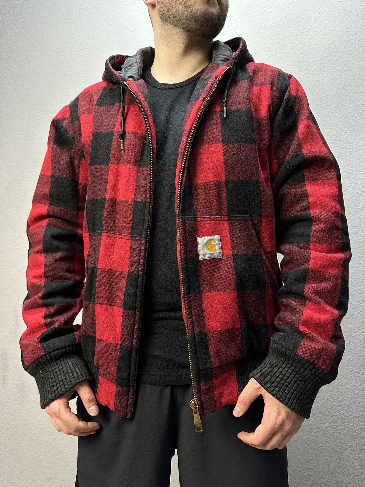 Carhartt Vintage Carhartt Active Jacket Wool Check Distressed Y2K Size US L / EU 52-54 / 3 - 13 Thumbnail