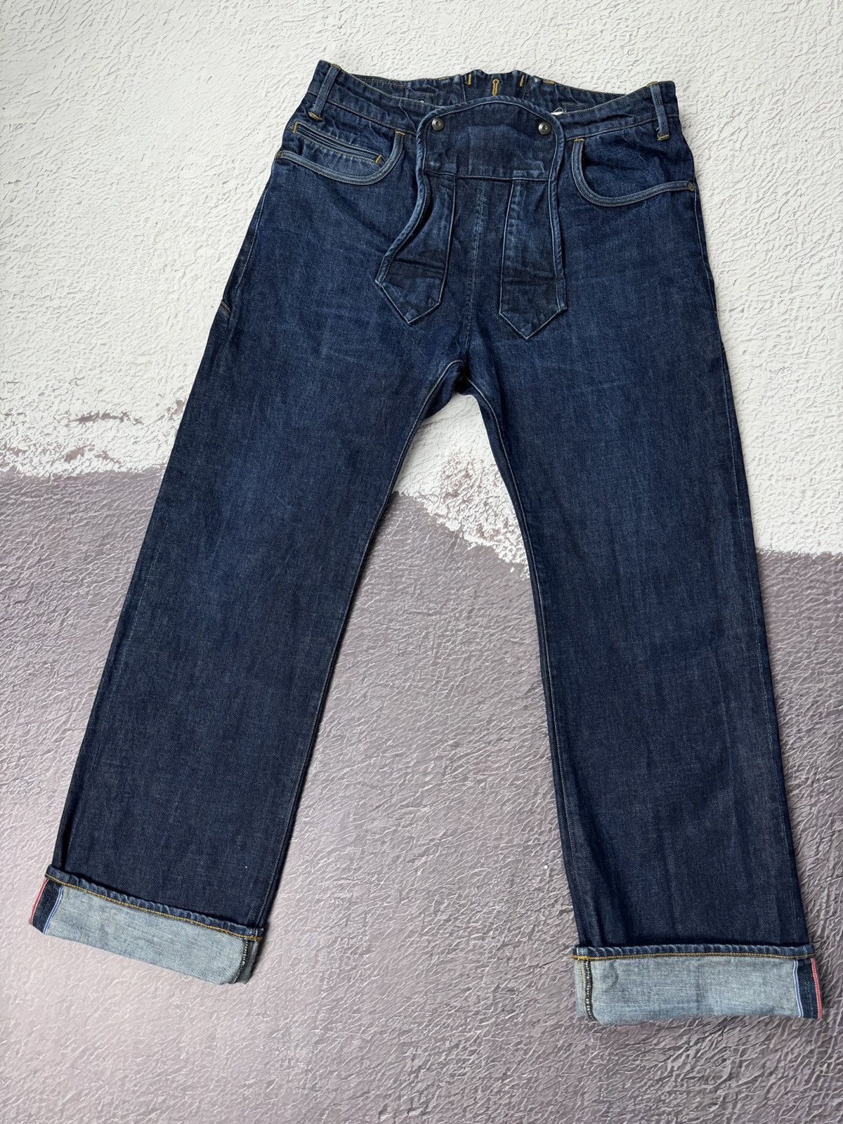 G-Star G-Star Raw KHM Loose selvedge buckle back heavy jeans Size US 34 / EU 50 - 1 Thumbnail