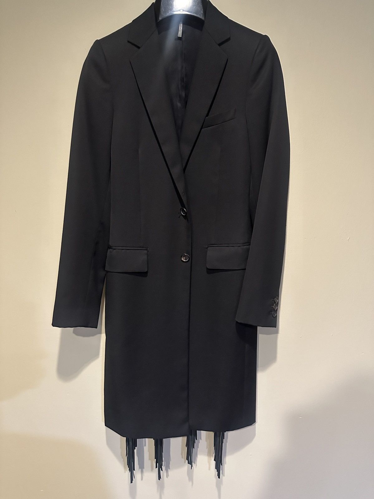 Dior × Hedi Slimane Dior Homme AW02 fringe coat Size US XXS / EU 40 - 5 Thumbnail