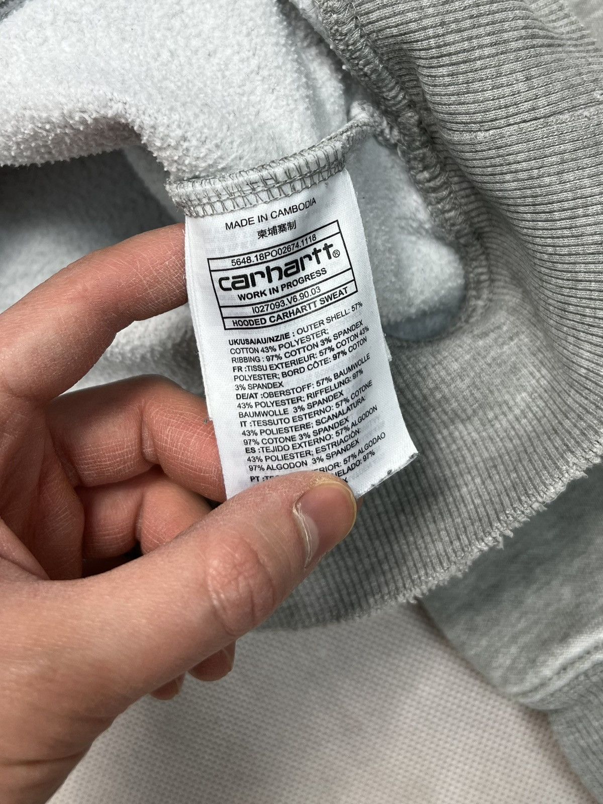Carhartt Hoodie Carhartt spellout big logo y2k grey Size US S / EU 44-46 / 1 - 3 Thumbnail