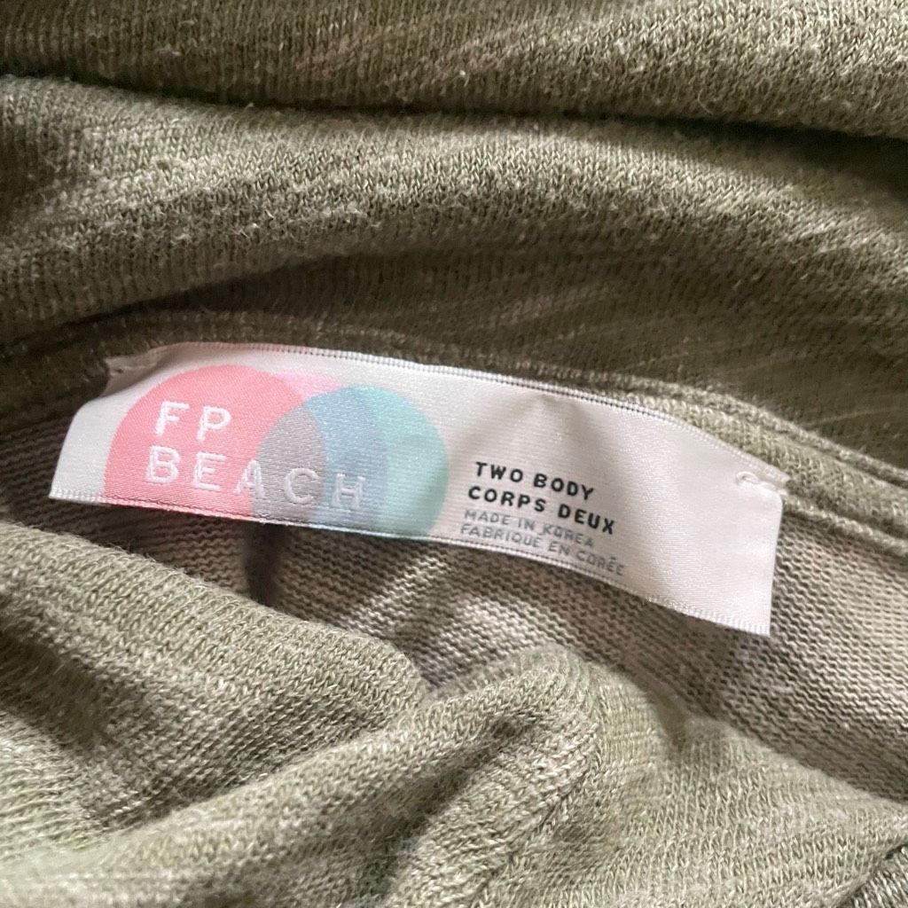 Free People Free People Beach Moss Green Cowl Neck Tunic OSFM Size ONE SIZE - 5 Thumbnail