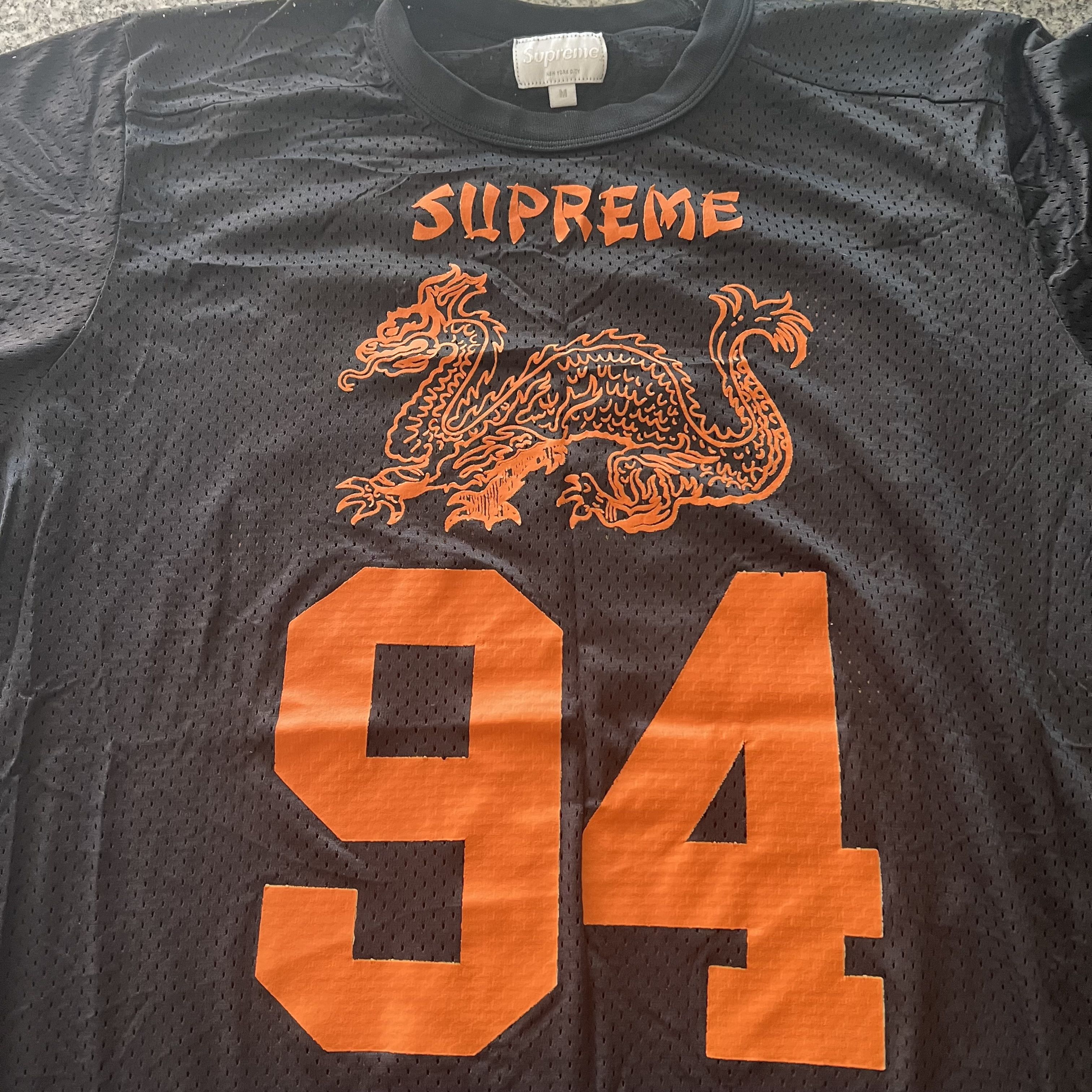 Supreme SUPREME DRAGON FOOTBALL JERSEY BLACK FW14 | Grailed