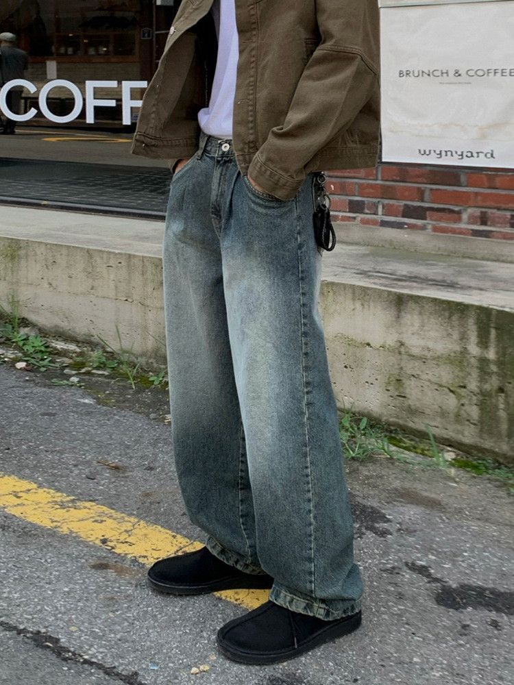Japanese Brand × Jean Retro loose gradient wide leg jeans Size US 32 / EU 48 - 1 Thumbnail