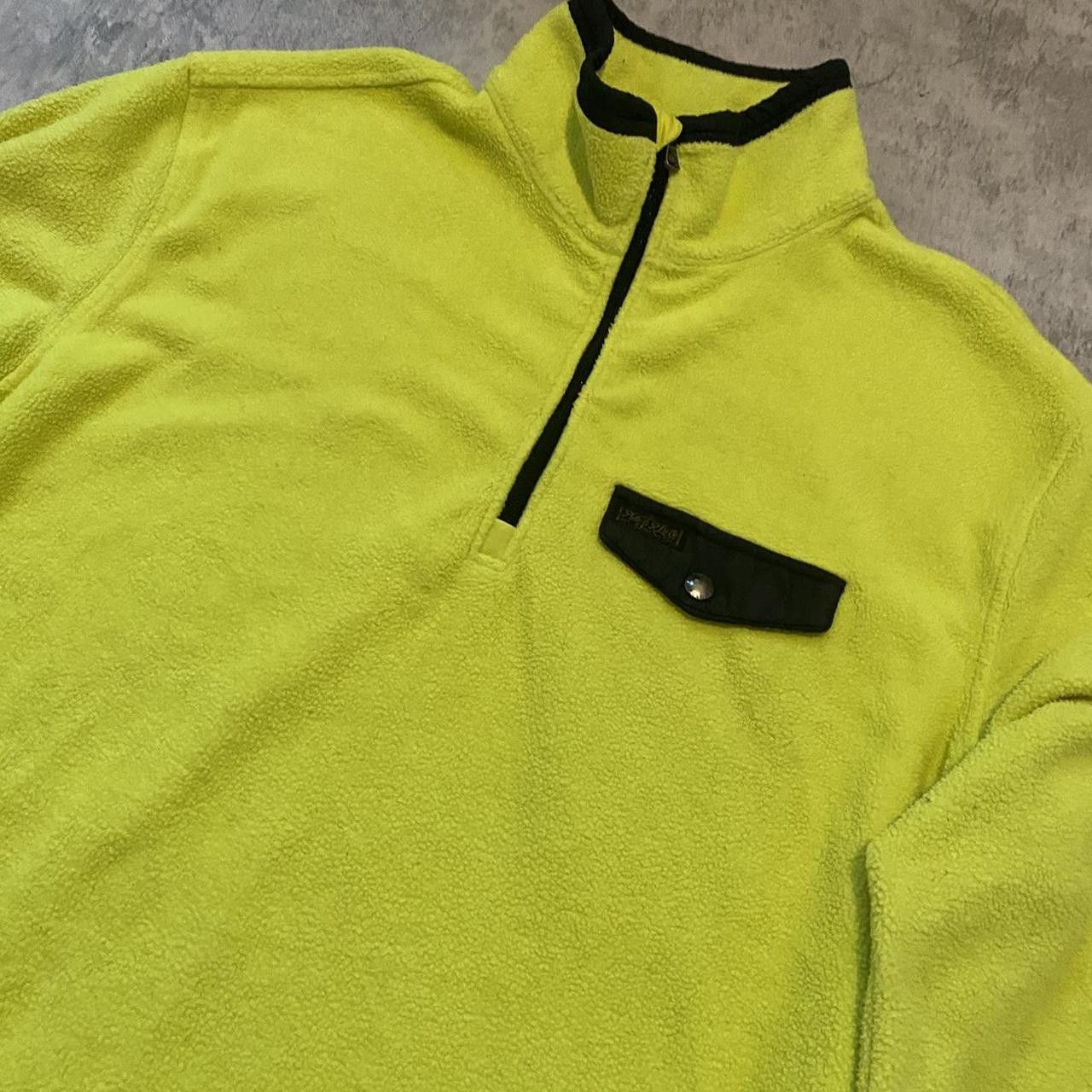 Polo Ralph Lauren Green and black vintage fleece jacket with 1/4 zip Size US XL / EU 56 / 4 - 3 Thumbnail