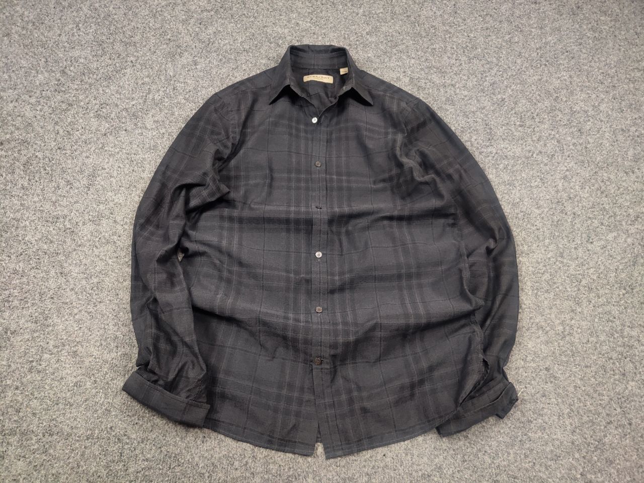 Burberry Burberry London Gray Nova Check Long Sleeve Button Shirt Size US S / EU 44-46 / 1 - 2 Thumbnail