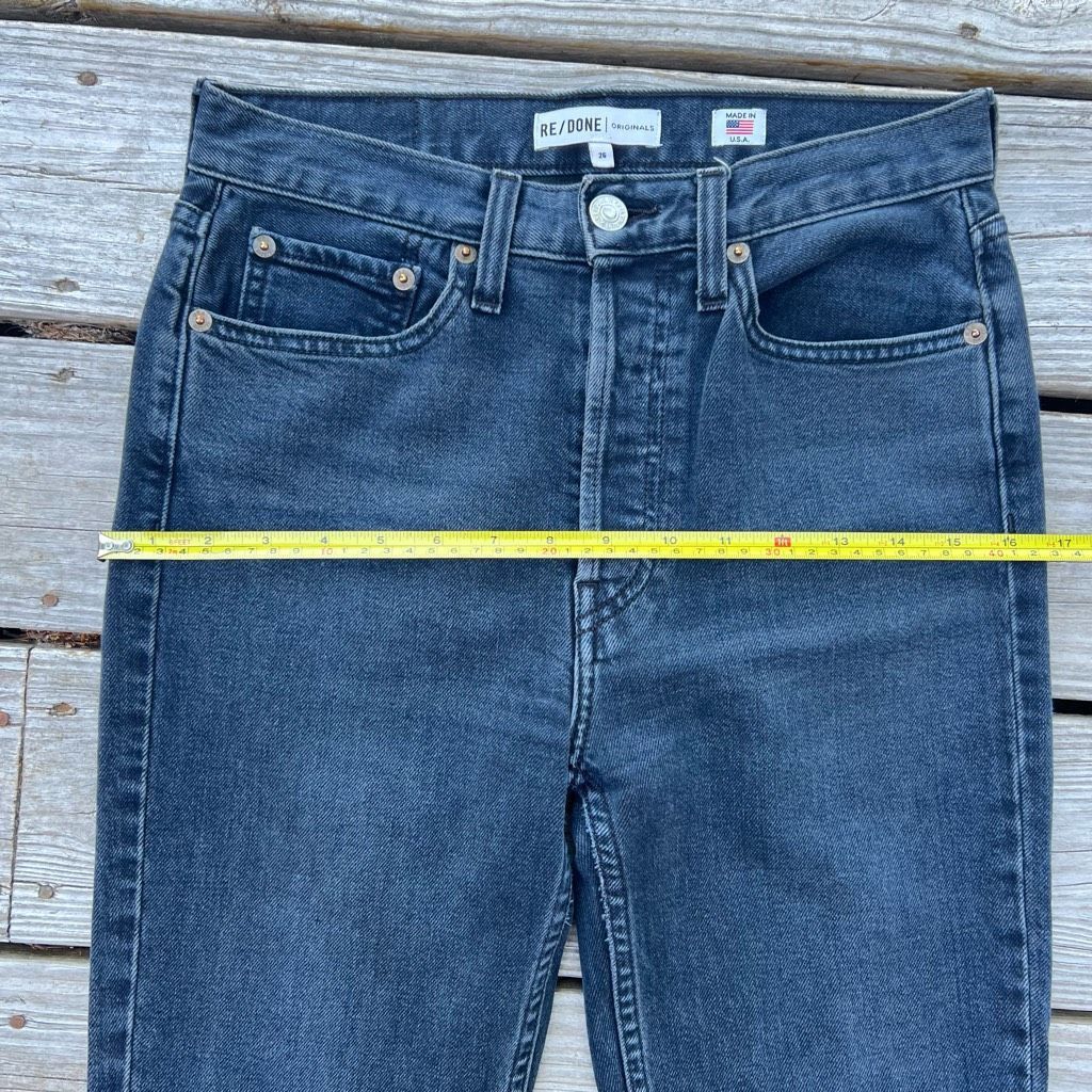 RE/DONE RE/DONE Originals High-Rise Skinny Leg Ankle Jeans in Worn B Size 26" / US 2 / IT 38 - 5 Thumbnail