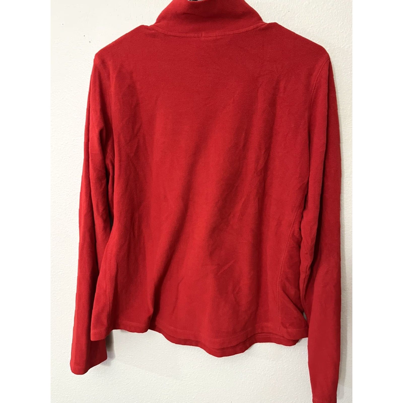 Gap Gap Red Womens L 1/4 Zip Pullover Fleece Sweater Long Sleeve Size Stretch Size L / US 10 / IT 46 - 3 Thumbnail