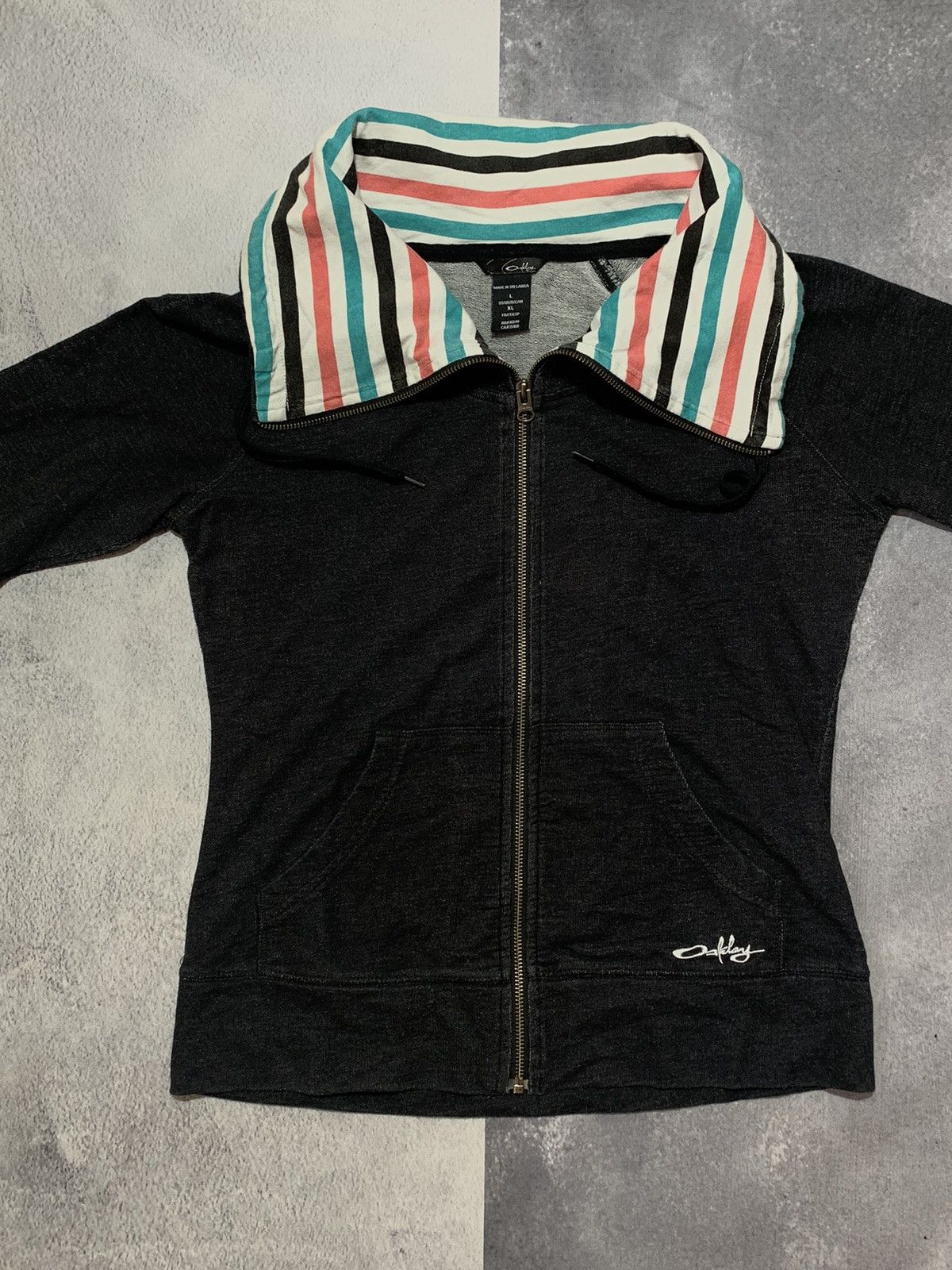 Oakley × Vintage Vintage Y2K Oakley zip sweatshirt streetwear style size L Size L / US 10 / IT 46 - 4 Thumbnail