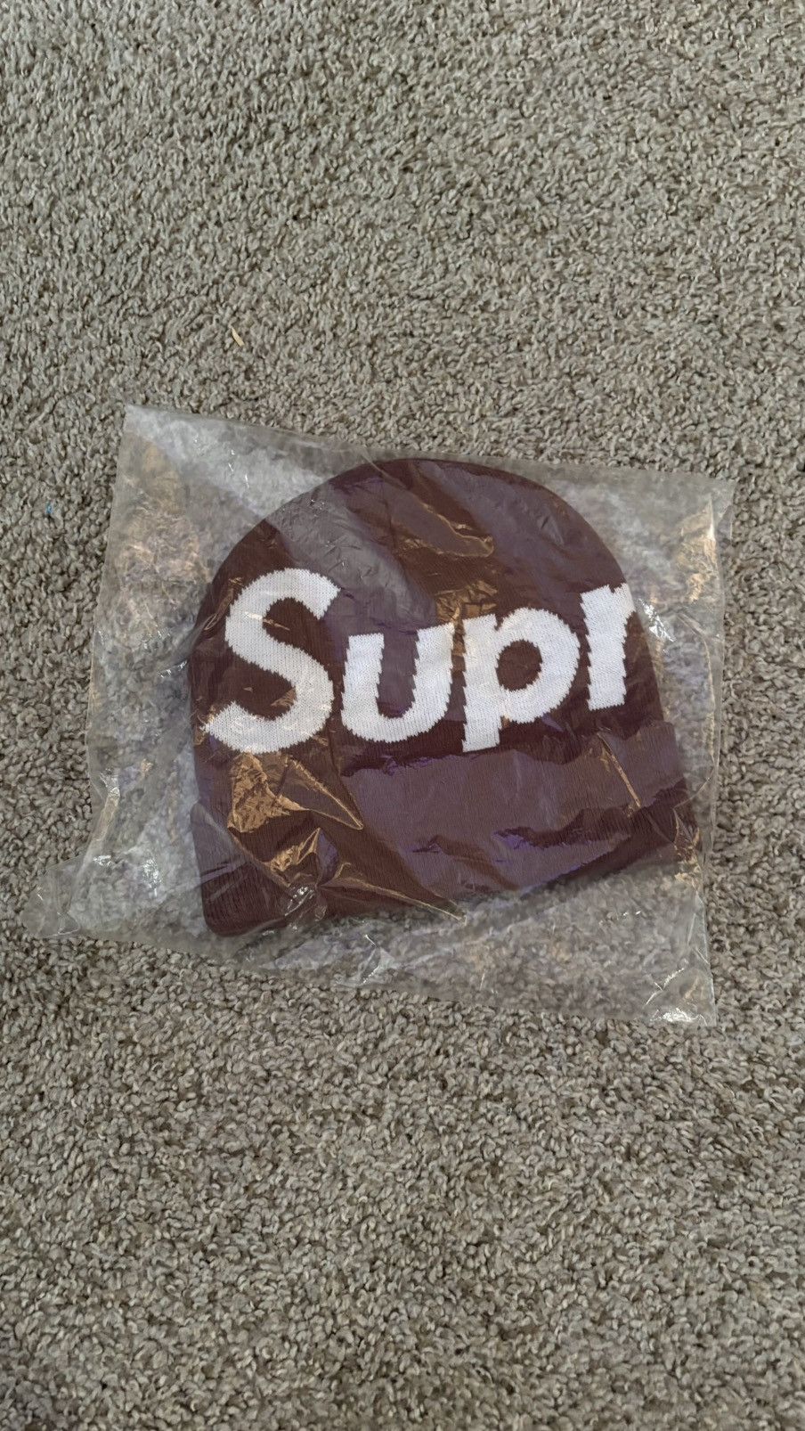 Supreme Supreme Big Logo Beanie ‘Brown’ Size ONE SIZE - 1 Thumbnail