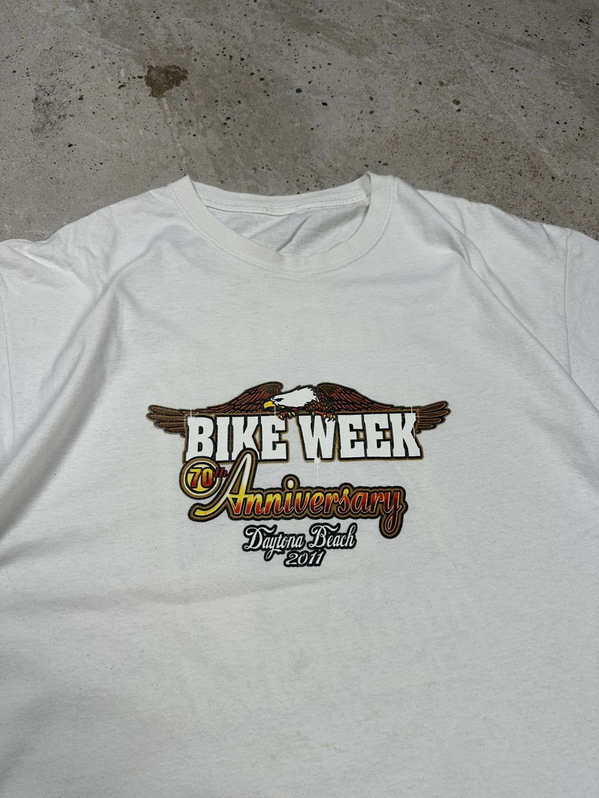 Harley Davidson Vintage Bike Week Daytona Beach Harley Moto Print T Shirt Size US XL / EU 56 / 4 - 9 Thumbnail