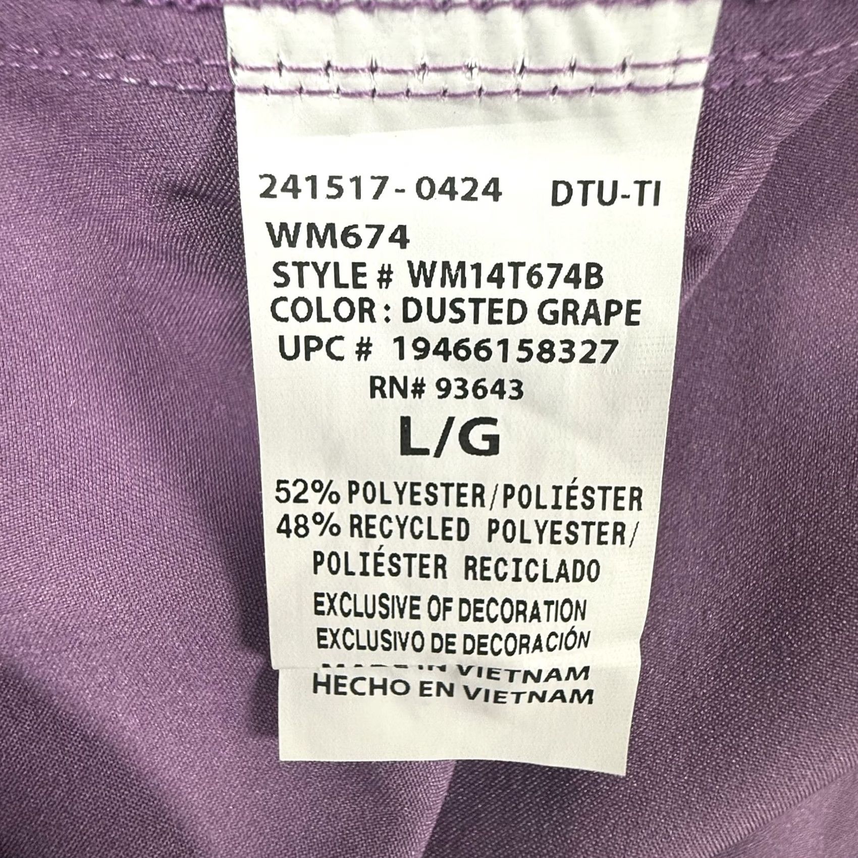 Vintage Scrubstar Top Womens Large Purple Scrub Shirt Nursing Uniform Medical Workwear Size L / US 10 / IT 46 - 7 Thumbnail